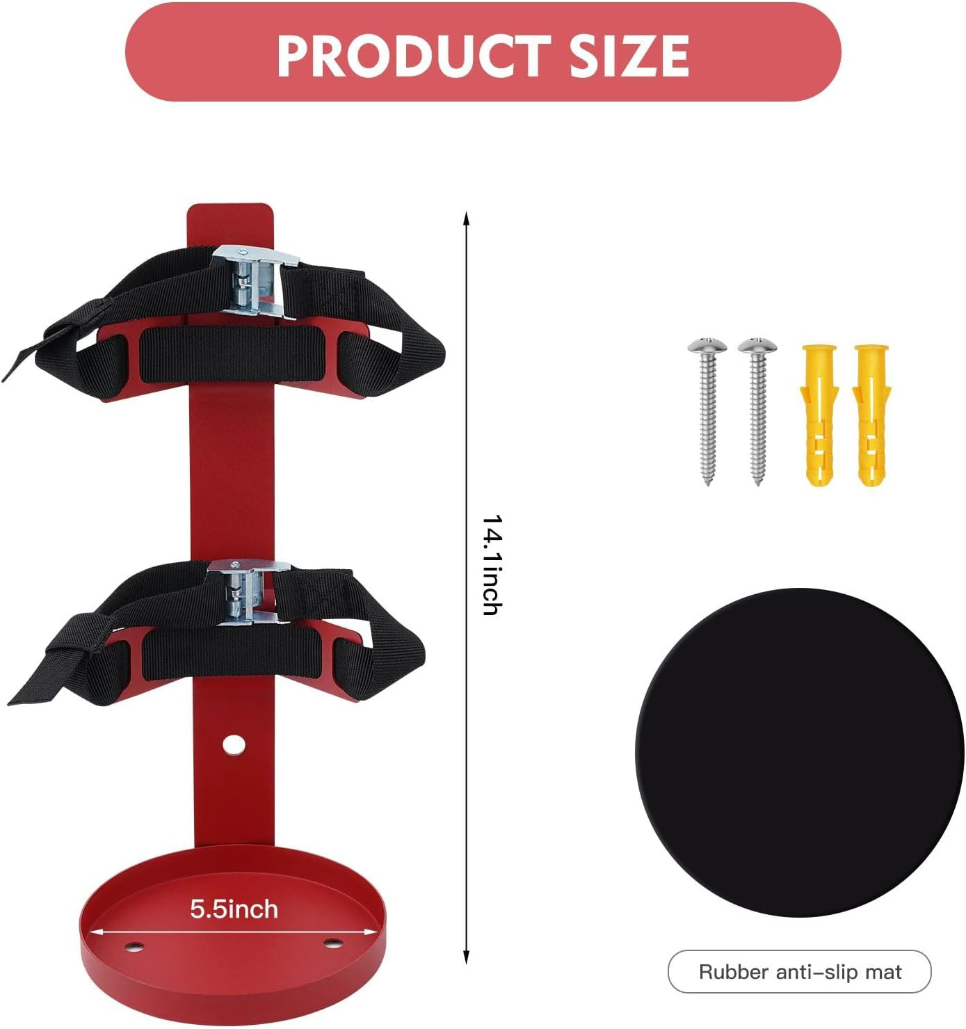 Fire Extinguisher Metal Bracket, Heavy Duty,Compatible with 5-Pound Fire Extingu