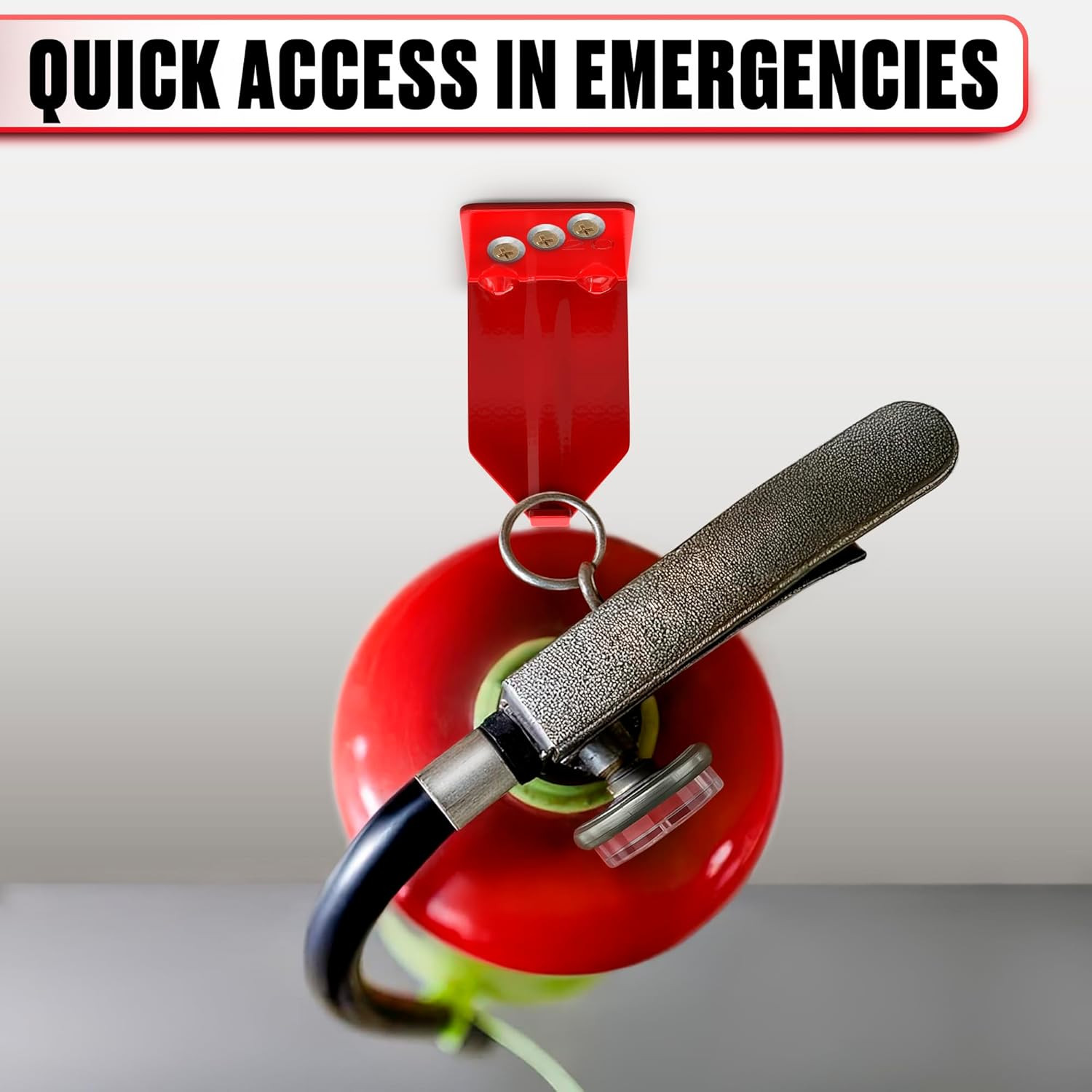Fire Extinguisher Mount Brackets Set of 4, Heavy Duty Wall Mount Hook 2.36 x 1.5