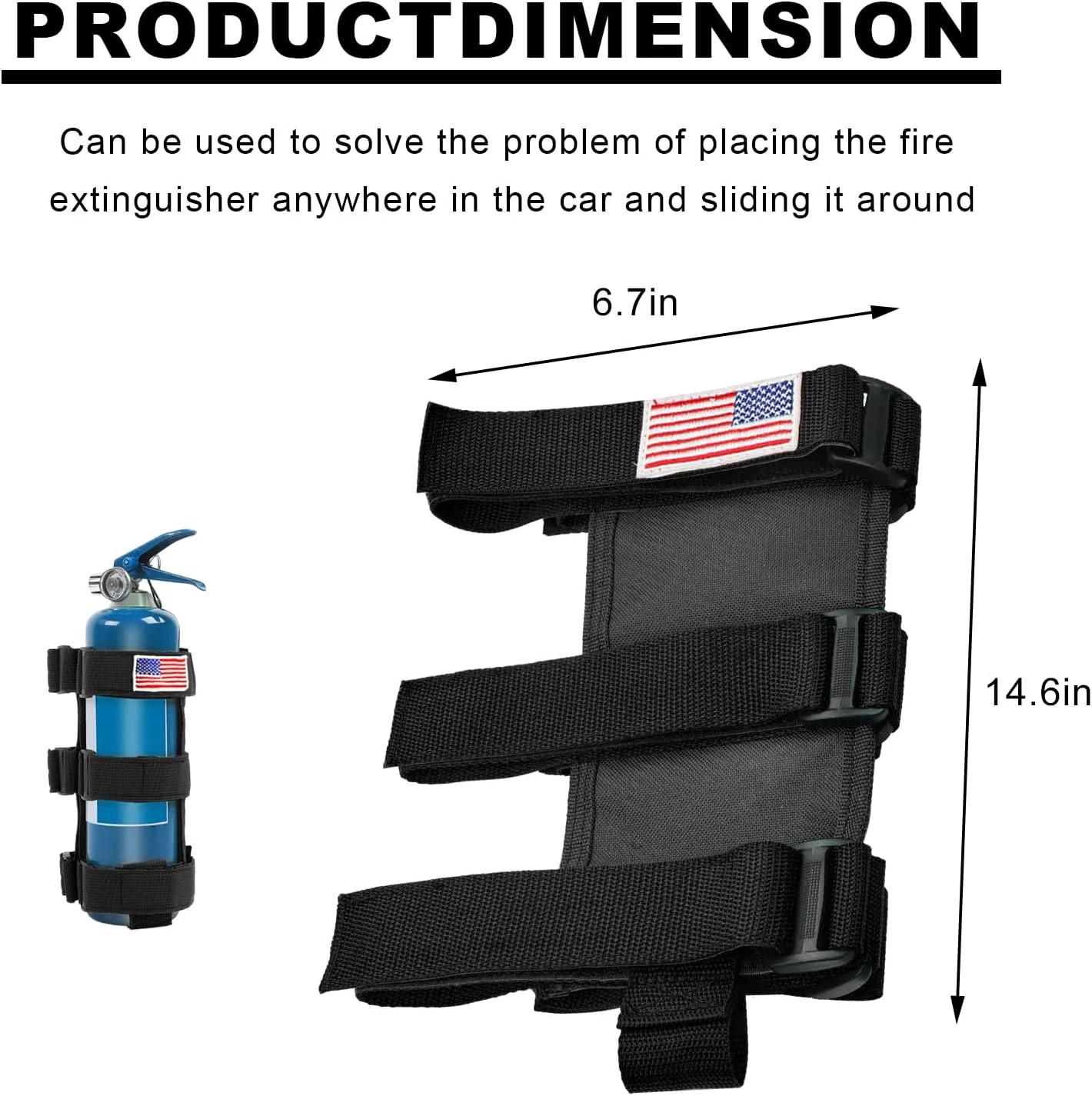 Fire Extinguisher Holder, Adjustable Roll Bar Extinguisher Mount Strap with Amer