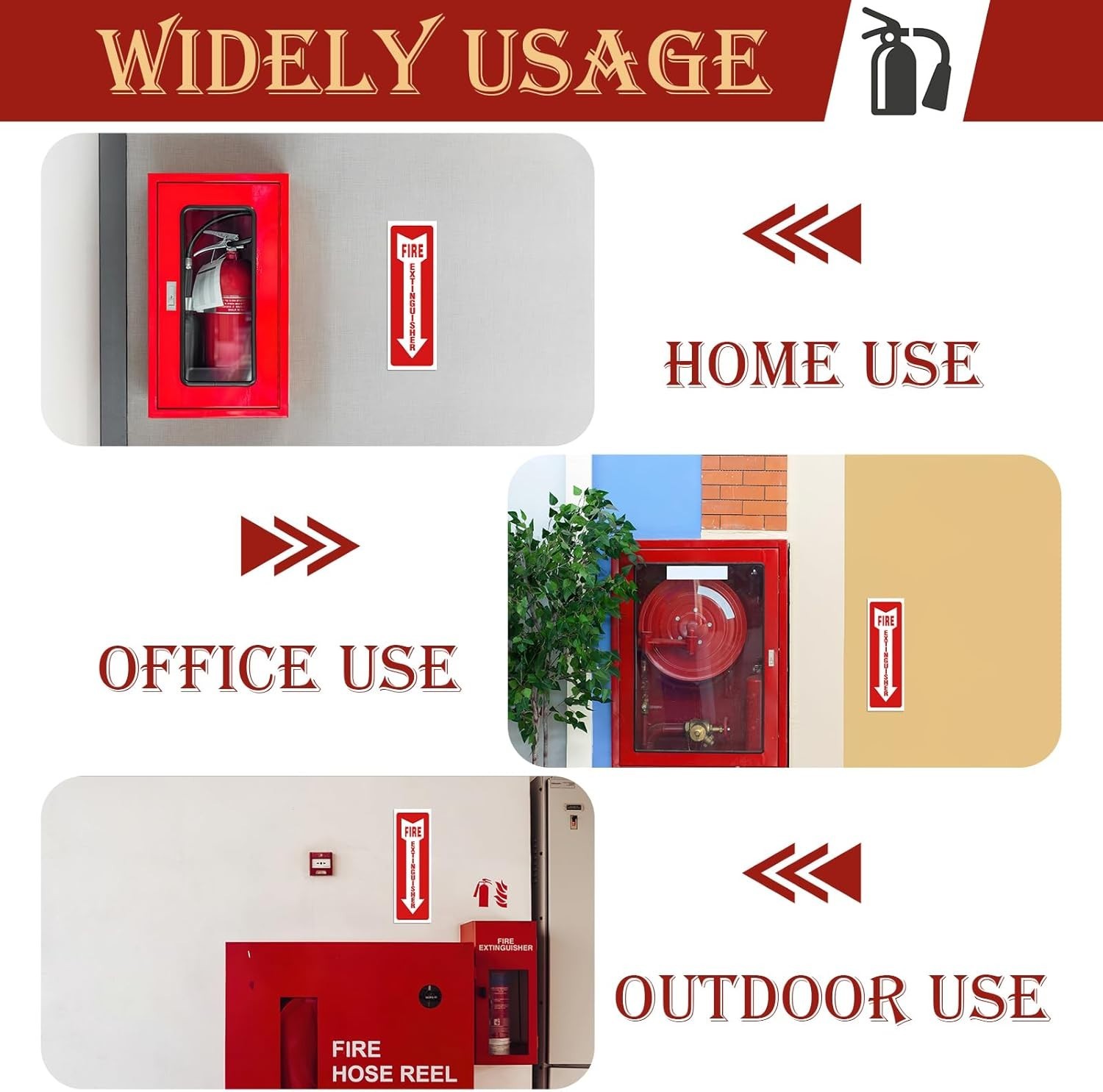 Fire Extinguisher Signs, 15 Pack 4×12 Inch Fire Extinguisher Signs for Home B…