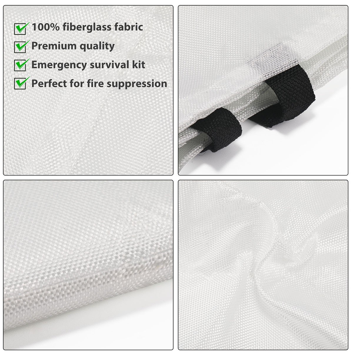 Fire Extinguishing Blanket 2/4/8Pack Fiberglass Emergency Home Retardant 59″x59″