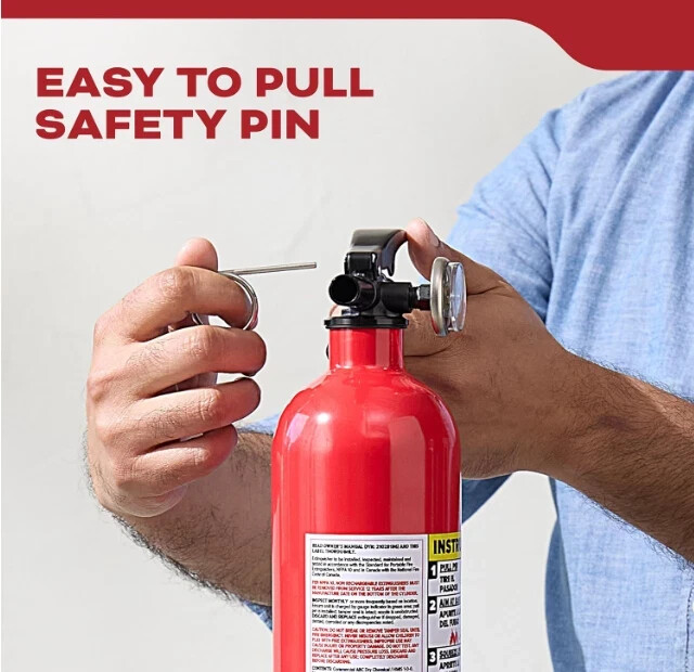 Set of 2 FIRE EXTINGUISHER For Car Truck Auto Marine Boat Kidde 3-Lb Dry