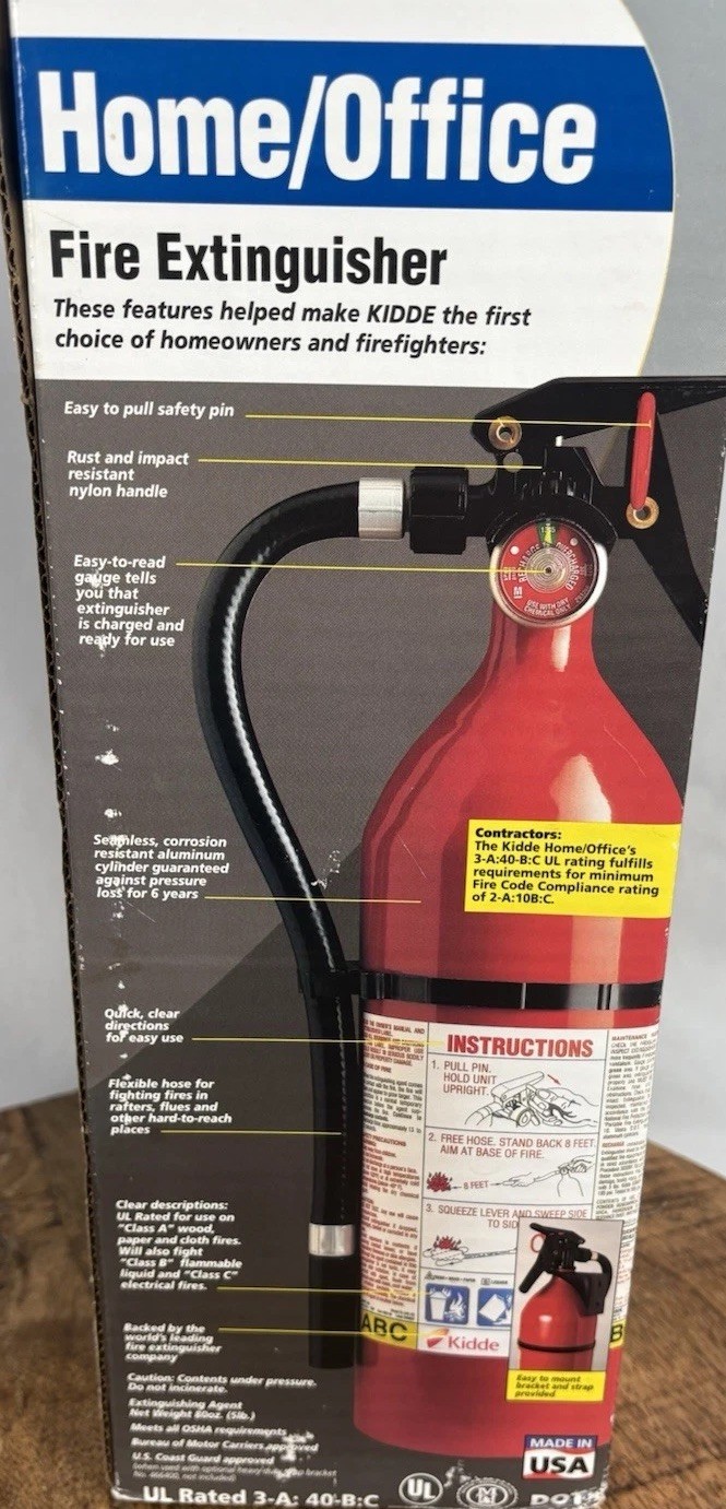 Kidde Fire Extinguisher Unsealed