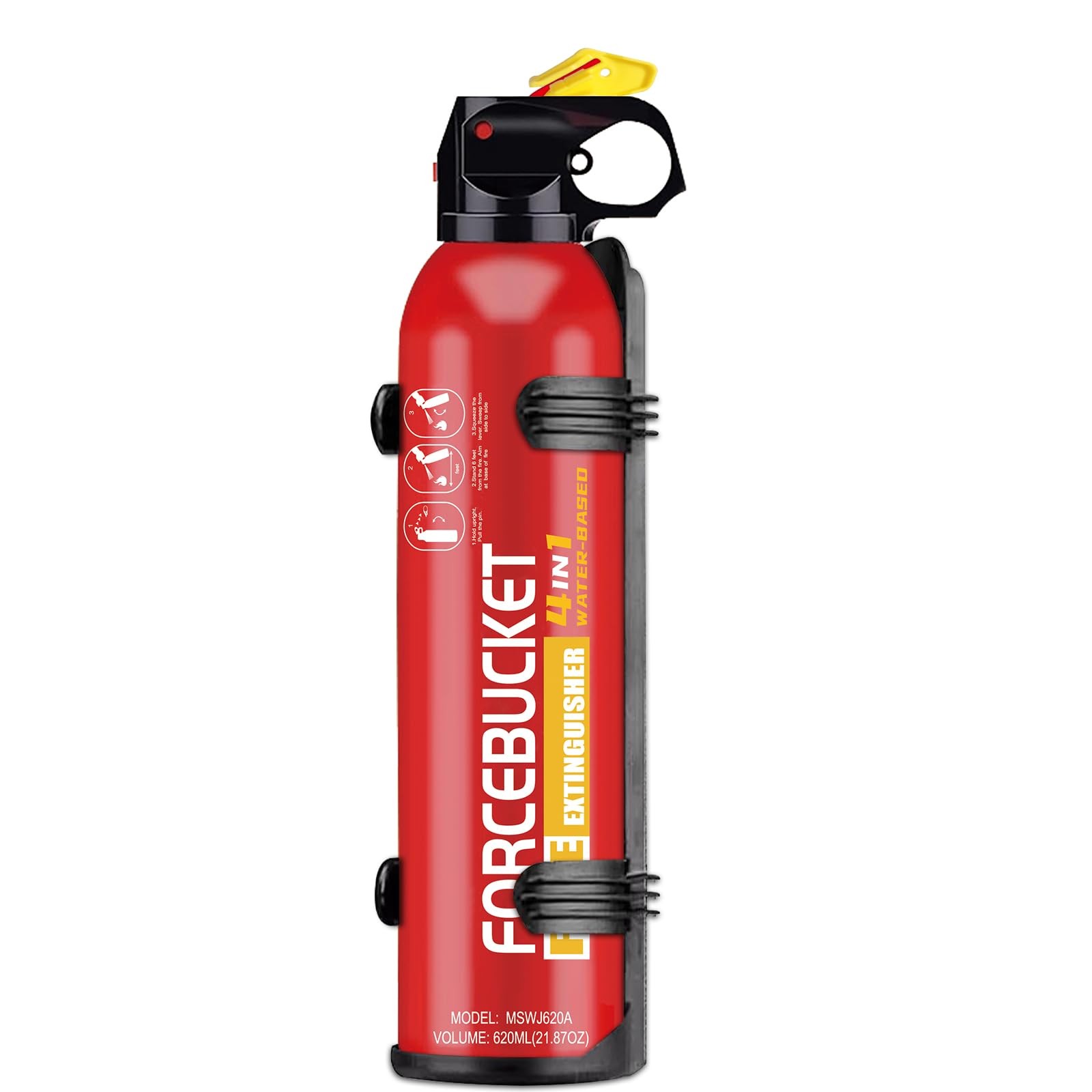 4in1 Portable Fire Extinguisher 2 Pack Spray Home Garage Kitchen Car Wall Mount