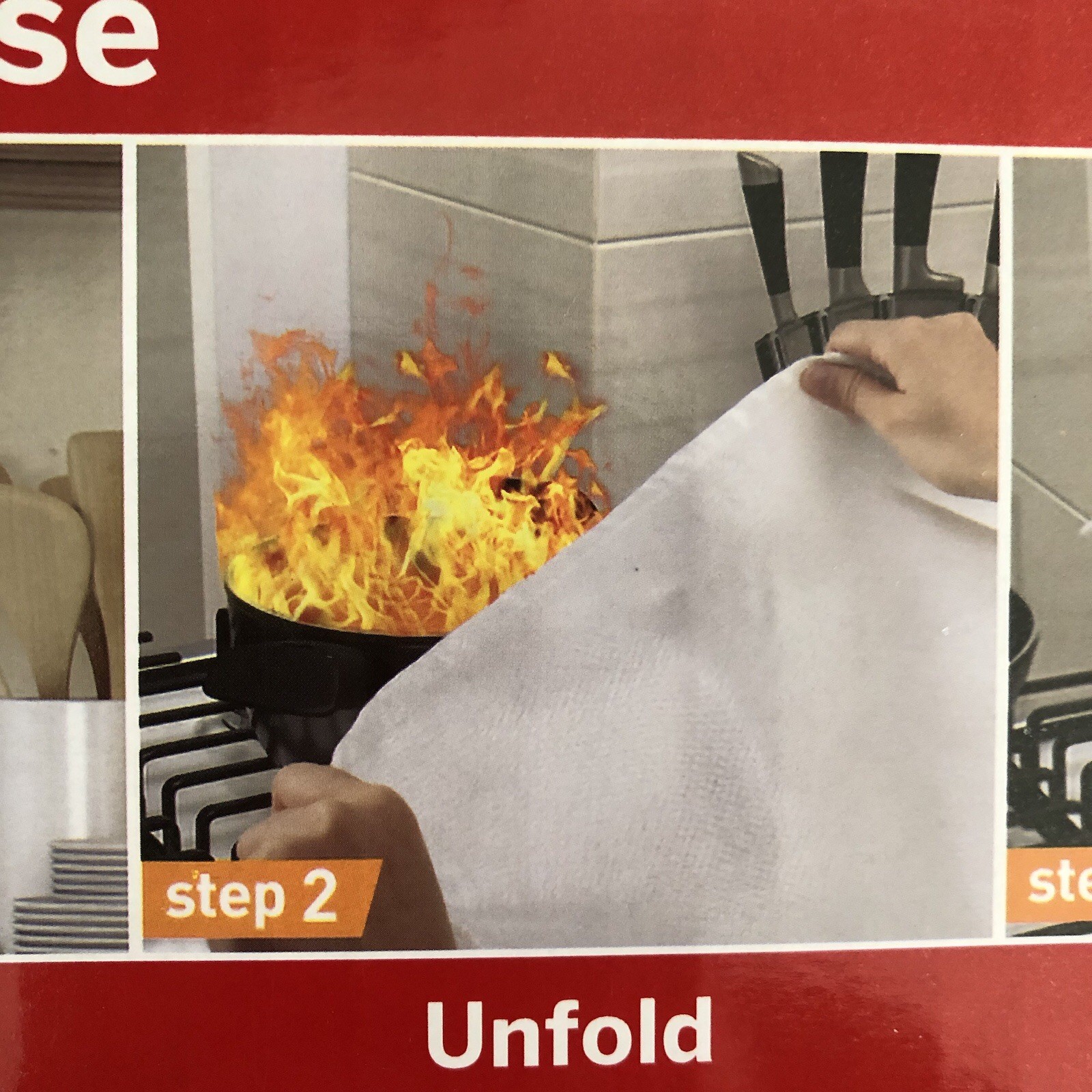 RAPID-OFF Fire Blanket 2 Pack Fiberglass Kitchen Garage Car Safety 40”x40”