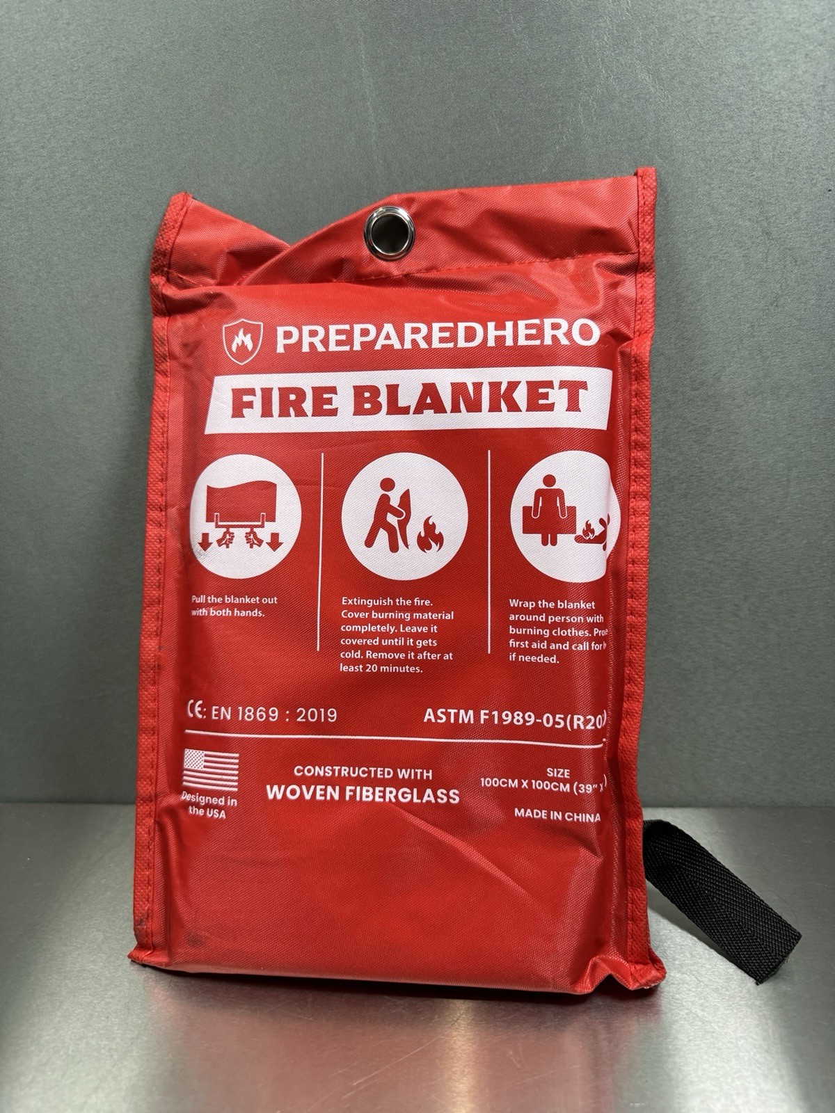 Authentic, Prepared Hero, Fire Blanket, 39″ x 39″