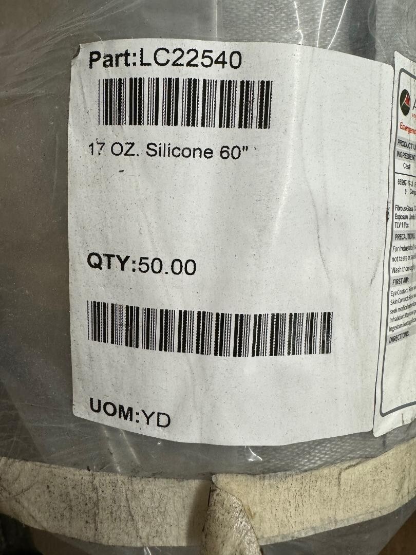 ALPHA Maritex Silicone Coated Fiberglass Part #LC22540 One Roll 60″ X 50 YDS NEW