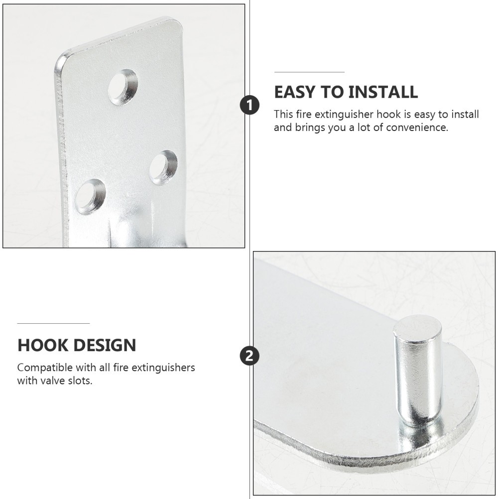 10Pcs Fire Extinguisher Wall Mount Brackets Metal Storage Hooks Transparent