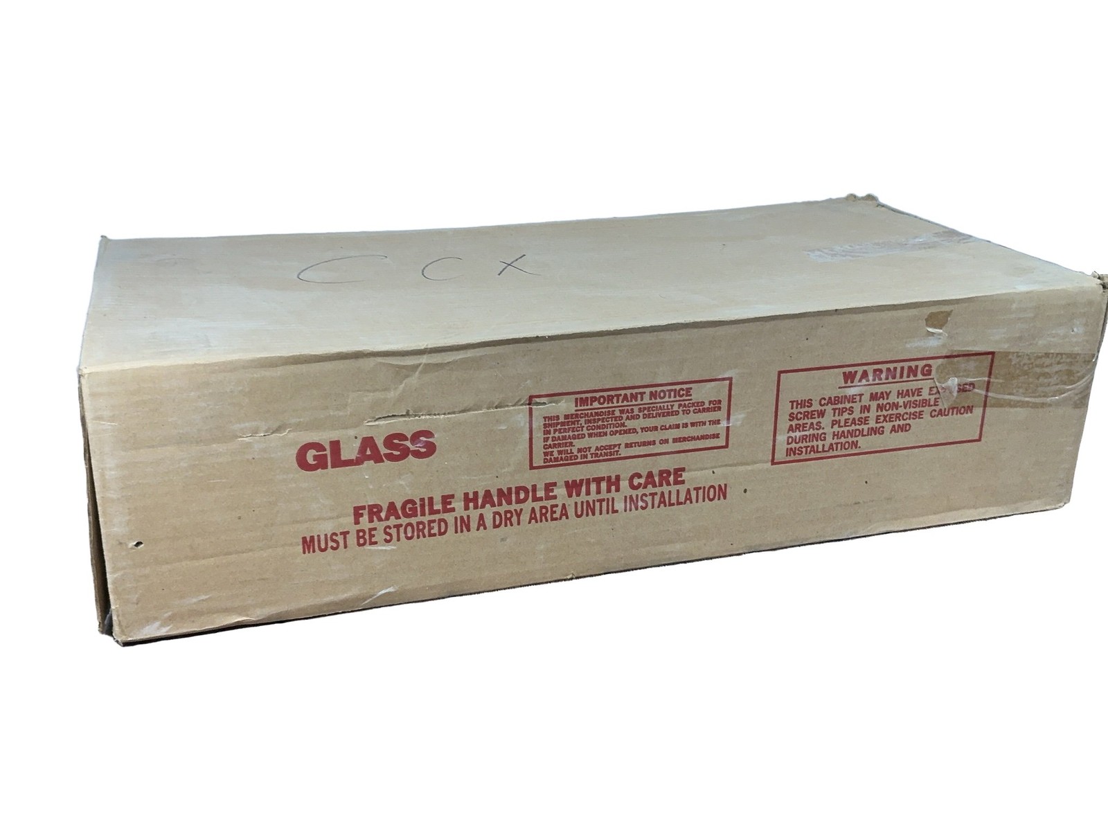 Larsen’s 2409-1F Fire Extinguisher Cabinet Semi-Recessed Glass Door White Scuffs