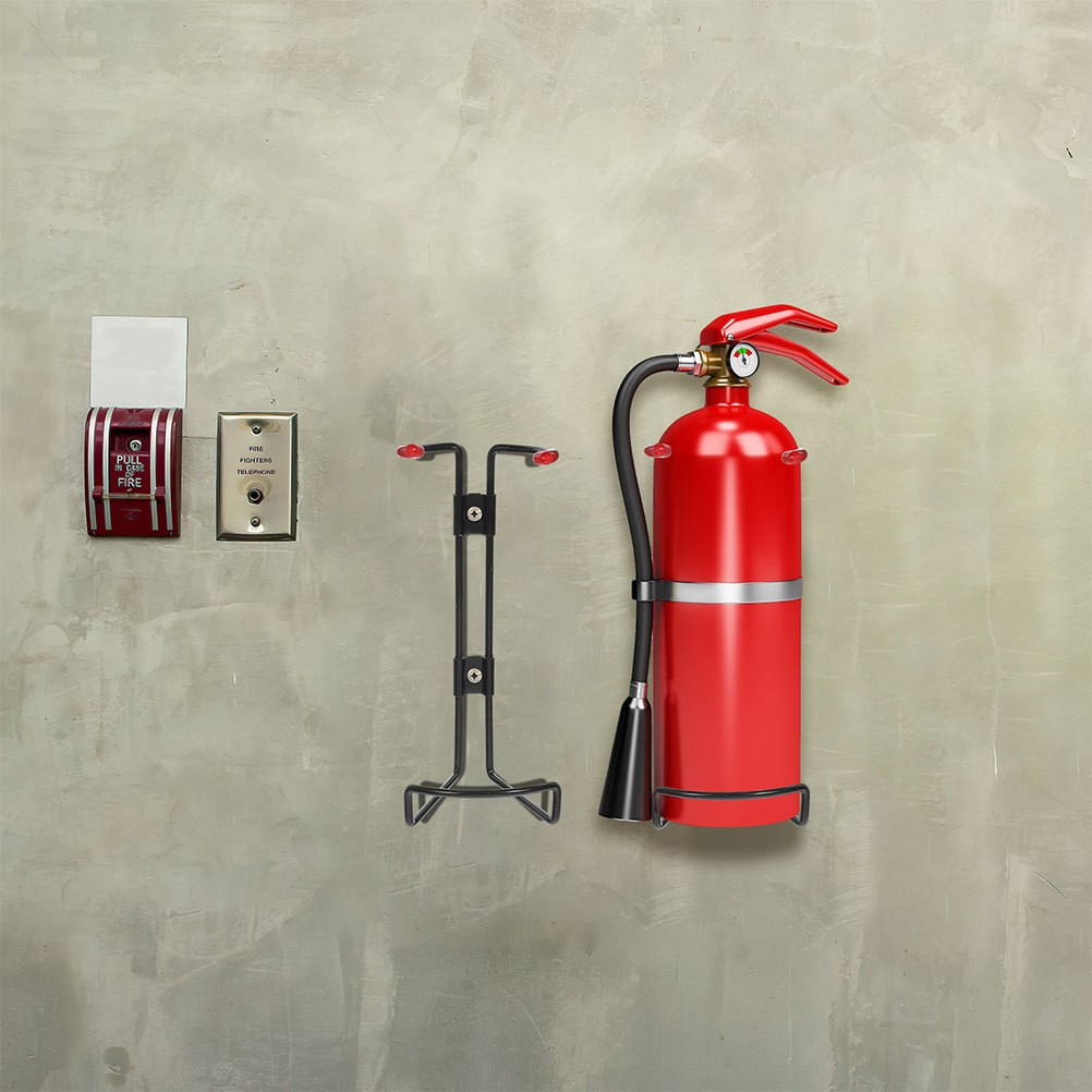 2Pcs Steel Fire Extinguisher Wall Brackets Durable Mounts for Home Usage