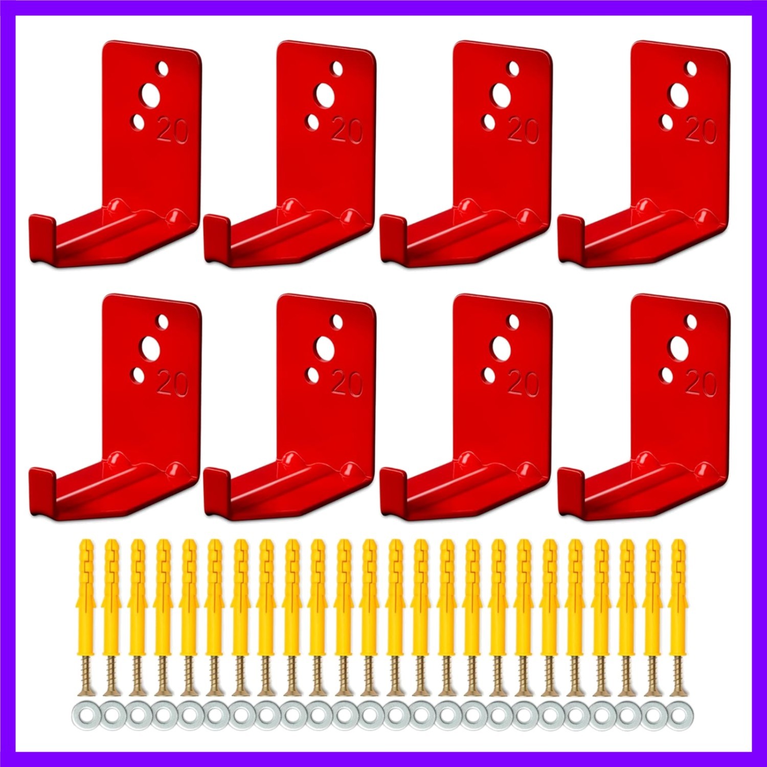 Fire Extinguisher Mount Brackets Set of 8, Heavy Duty Wall Mount Hook 2.36 x …