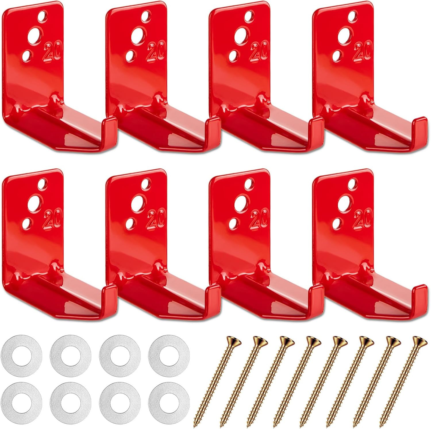 8 Pack Fire Extinguisher Mount Bracket, 5 to 40 Lb Fire Extinguisher Holder with