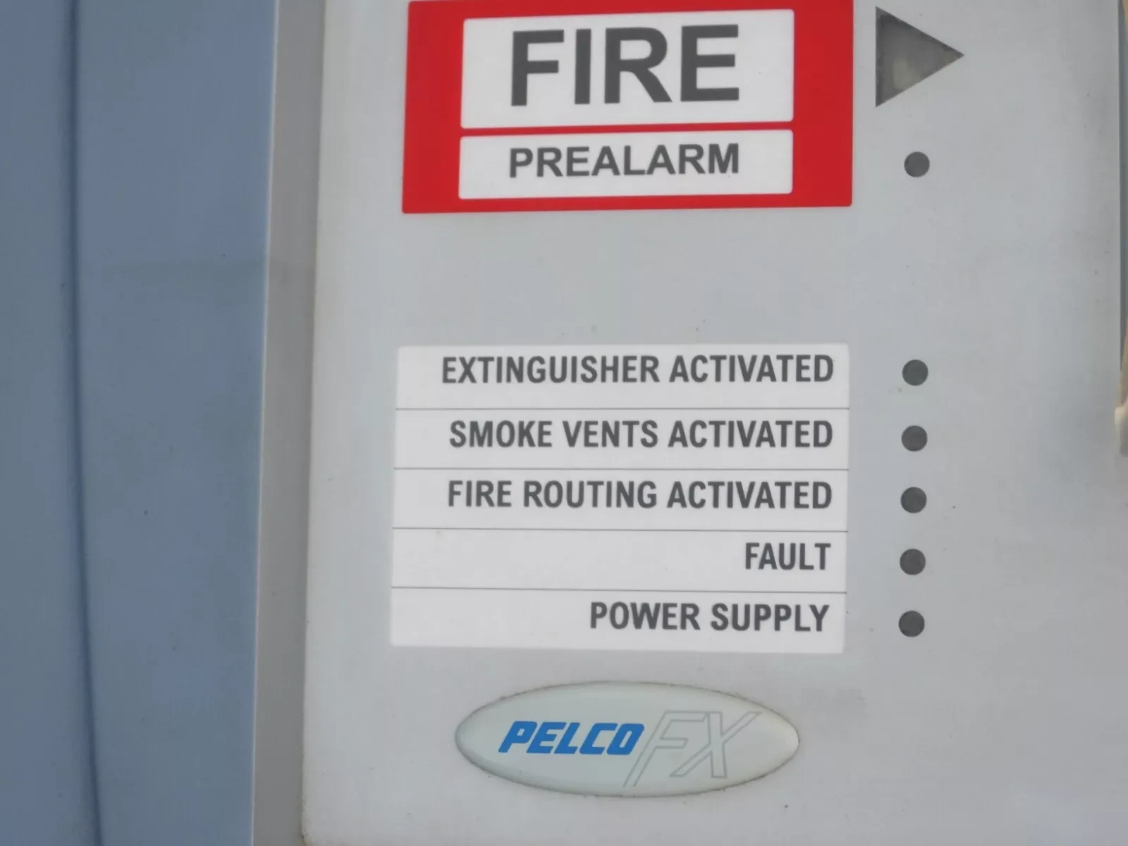 NOS NEW PELCO FX FIRE PREALARM DETECTION EXTINGUISHER SS3654 SYSTEM PANEL