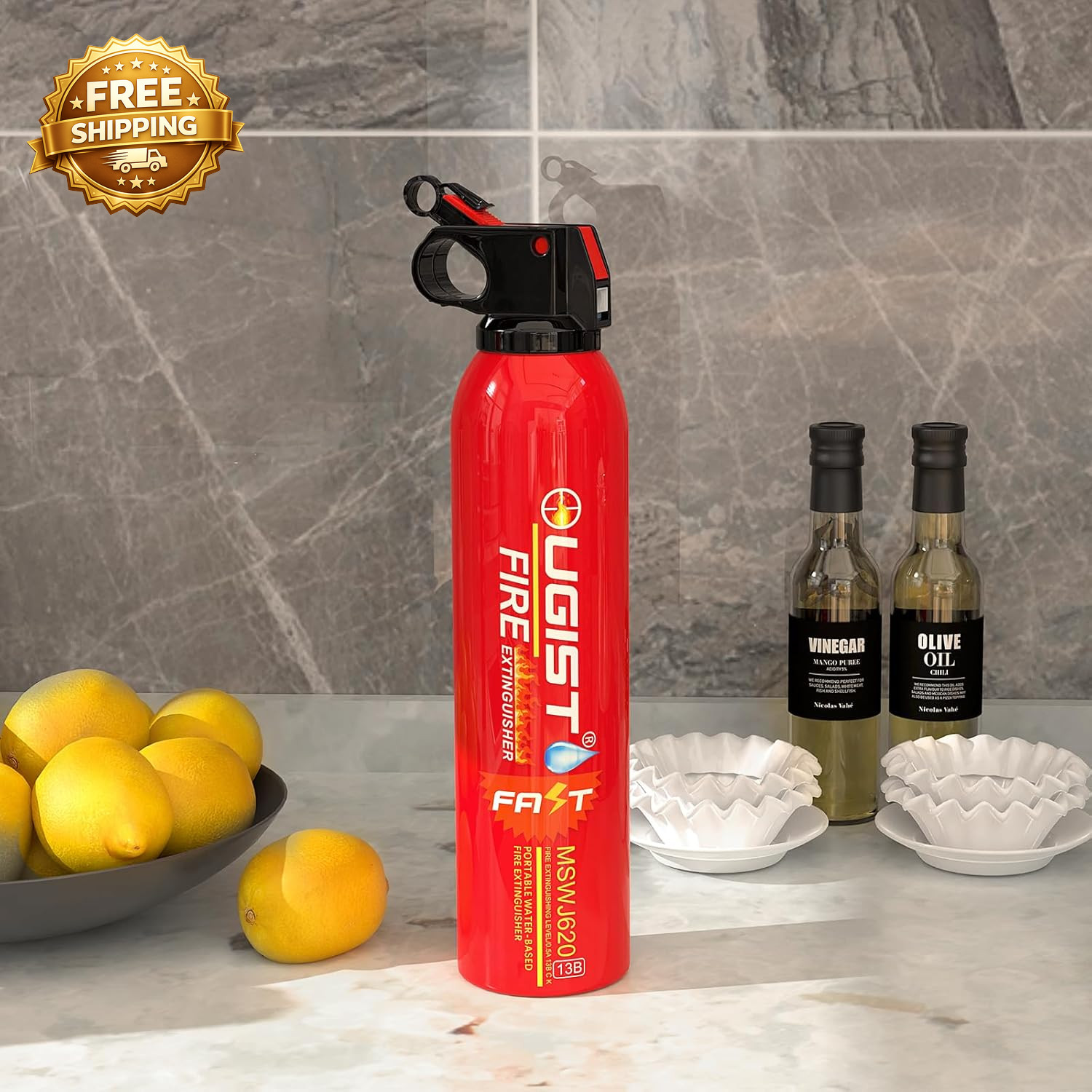 Small Portable Fire Extinguisher for Home and Car 21Oz Each 1 Pack Water