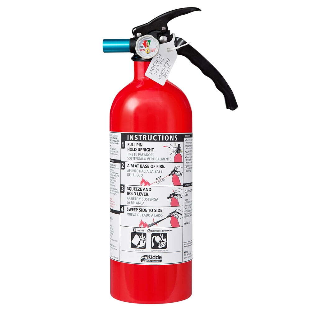 Kidde Auto Fire Extinguishers, Metal Red, 3.15 lb