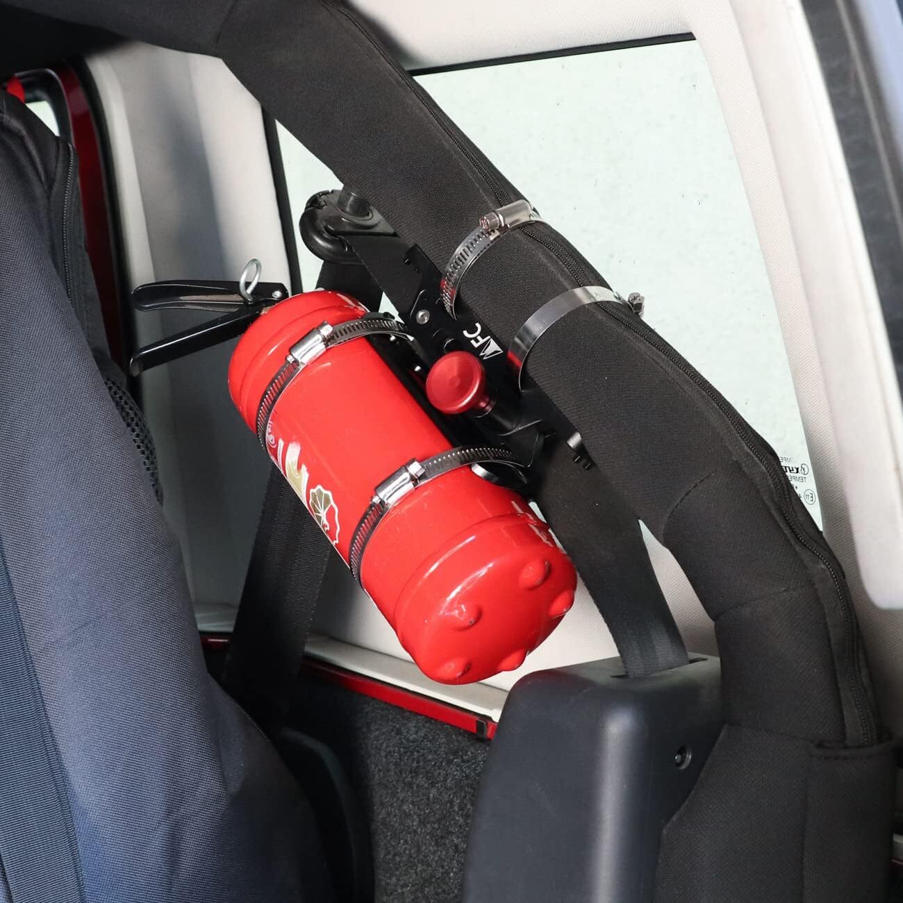 Jeep Fire Extinguisher Mount Bracket With Adjustable Clamps For Off-road Vehi…