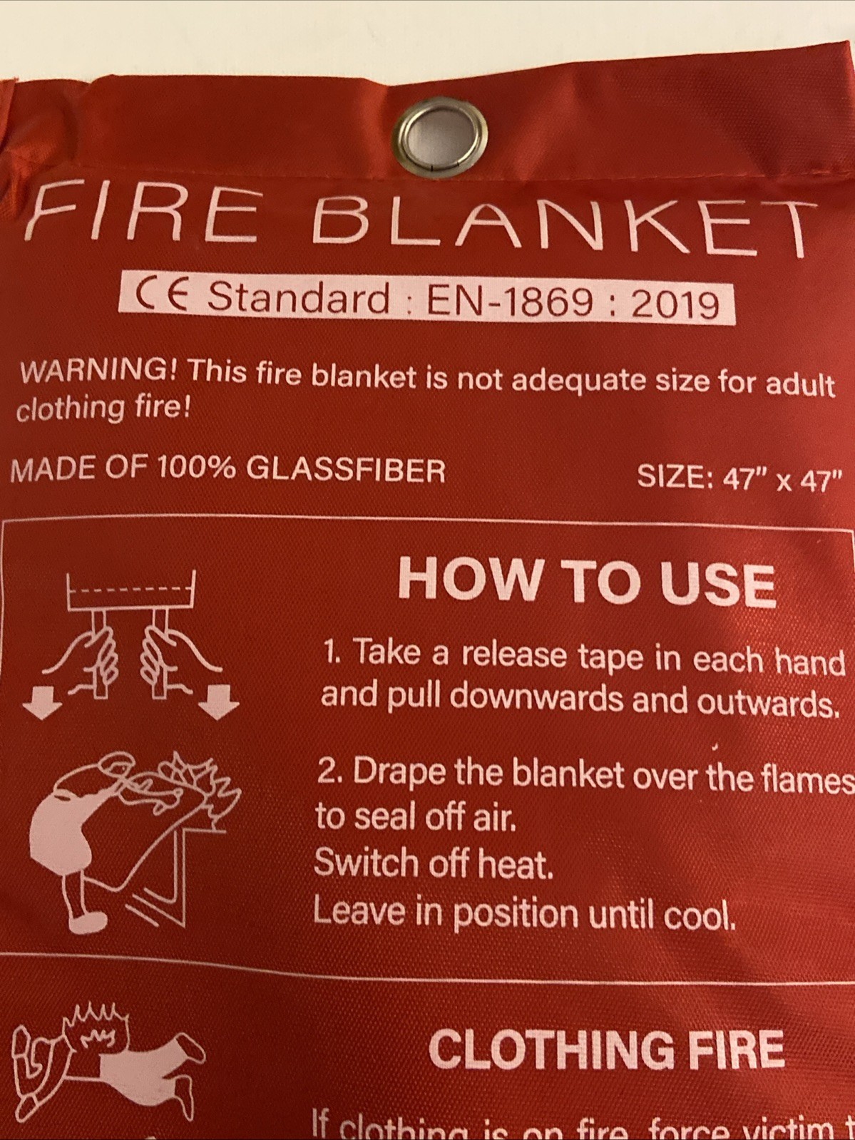 Fire Blanket 2 Pack – 47″ x 47″ Prepared Emergency Fire Blanket for Home