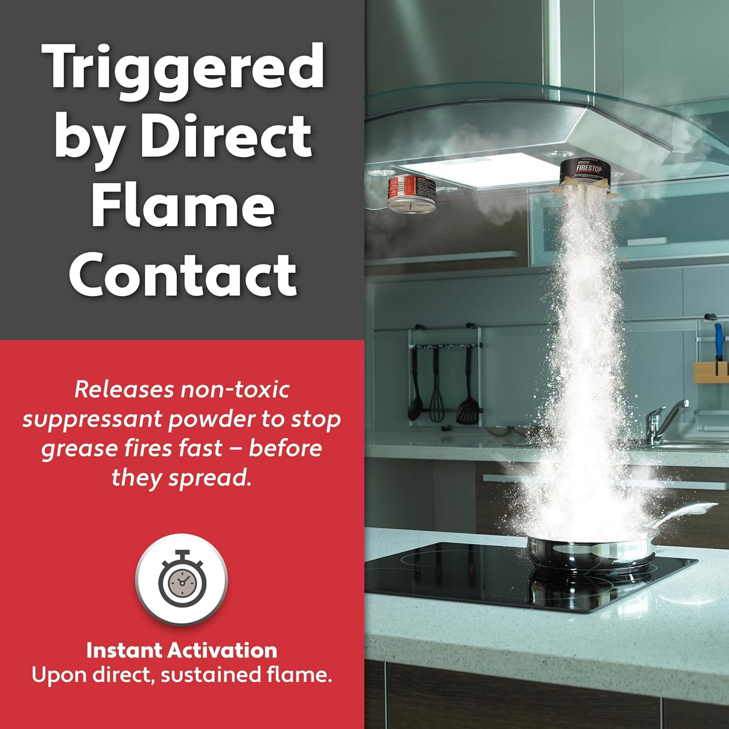 Stovetop Firestop Rangehood® Fire Suppressor – Automatic Stovetop Fire Suppress