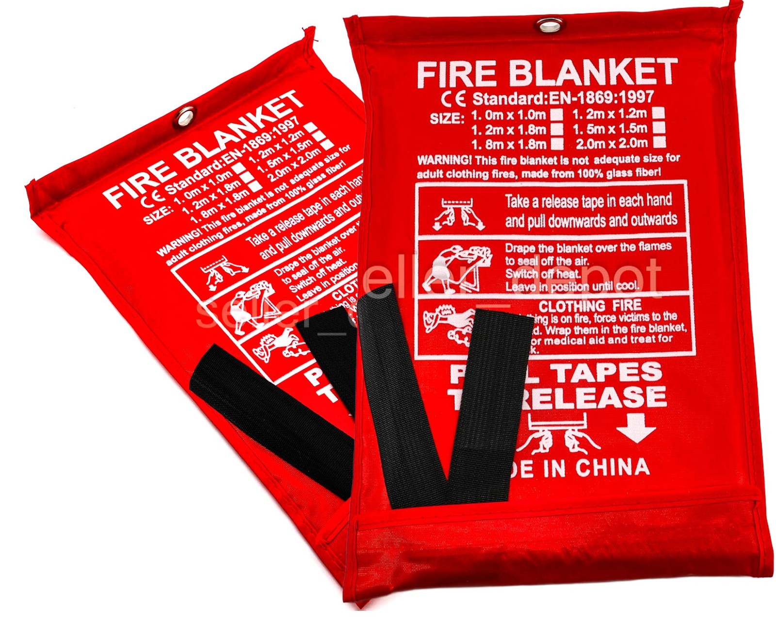 FIRE BLANKET 39”x39” Retardant Fiberglass Blanket Prepared Emergency 2 PACK
