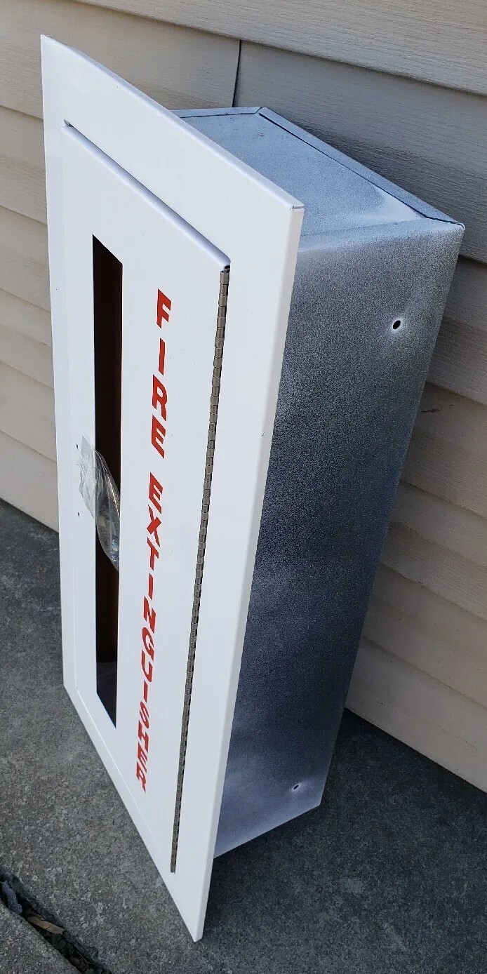 Vintage NOS Fire Extinguisher Cabinet 100 Series Industrial Man Cave Collectible