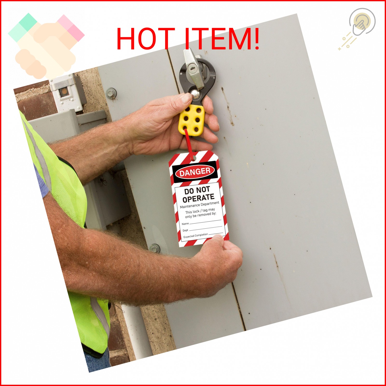 YHNTGB 50PCS Lockout Tagout Tags Do not Operate Equipment Labels with 50 Zip Tie