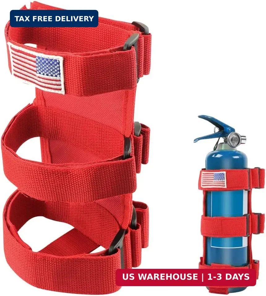 Fire Extinguisher Holder, Roll Bar Adjustable Extinguisher Strap Brackets with U
