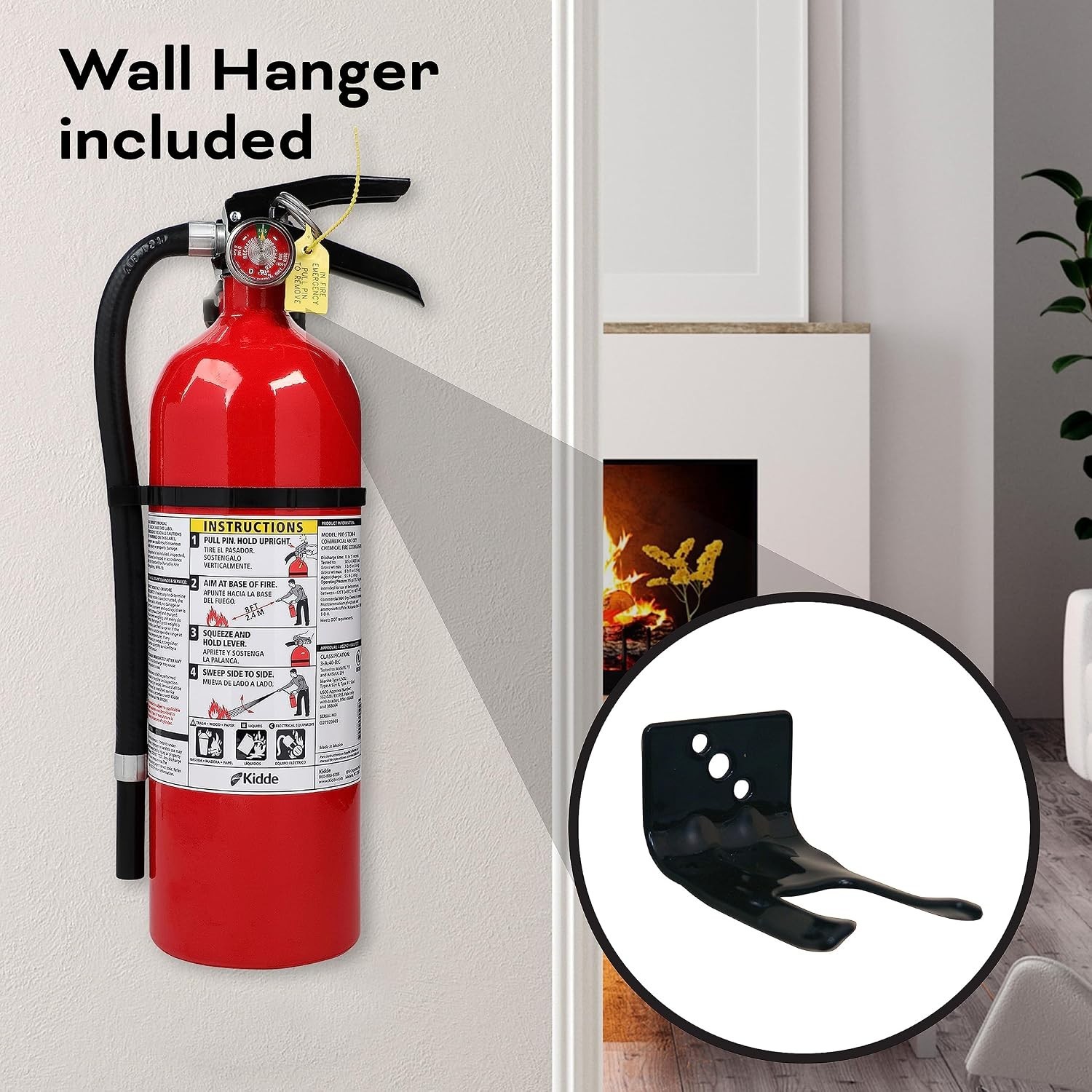 Kidde Fire Extinguisher for Commercial Use, 3A40BC 9 Lbs Refillable Pro340