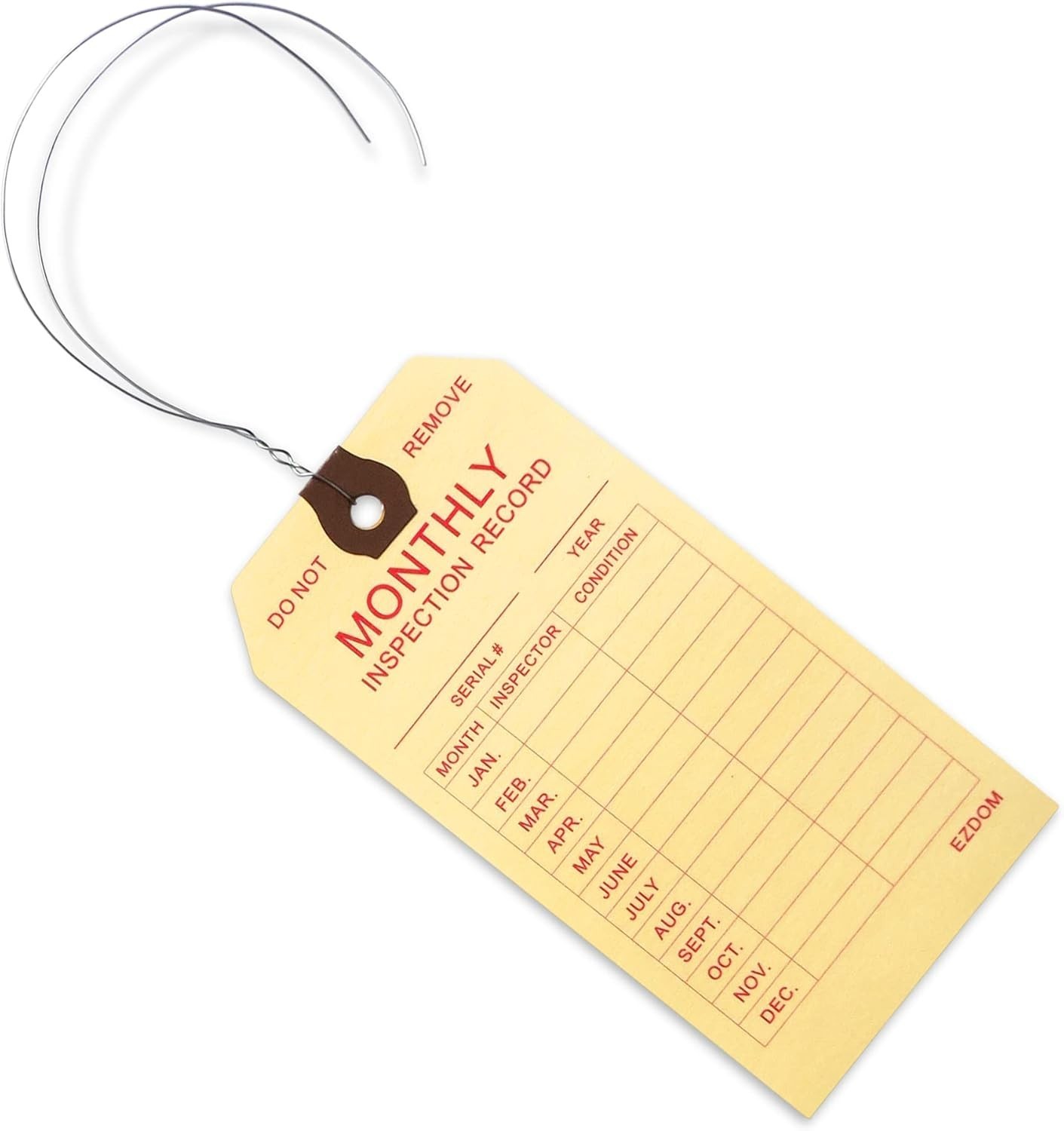 Fire Extinguisher Monthly Inspection Tags – 4 3/4″ x 2 3/8″ – Box of 100 Mani…