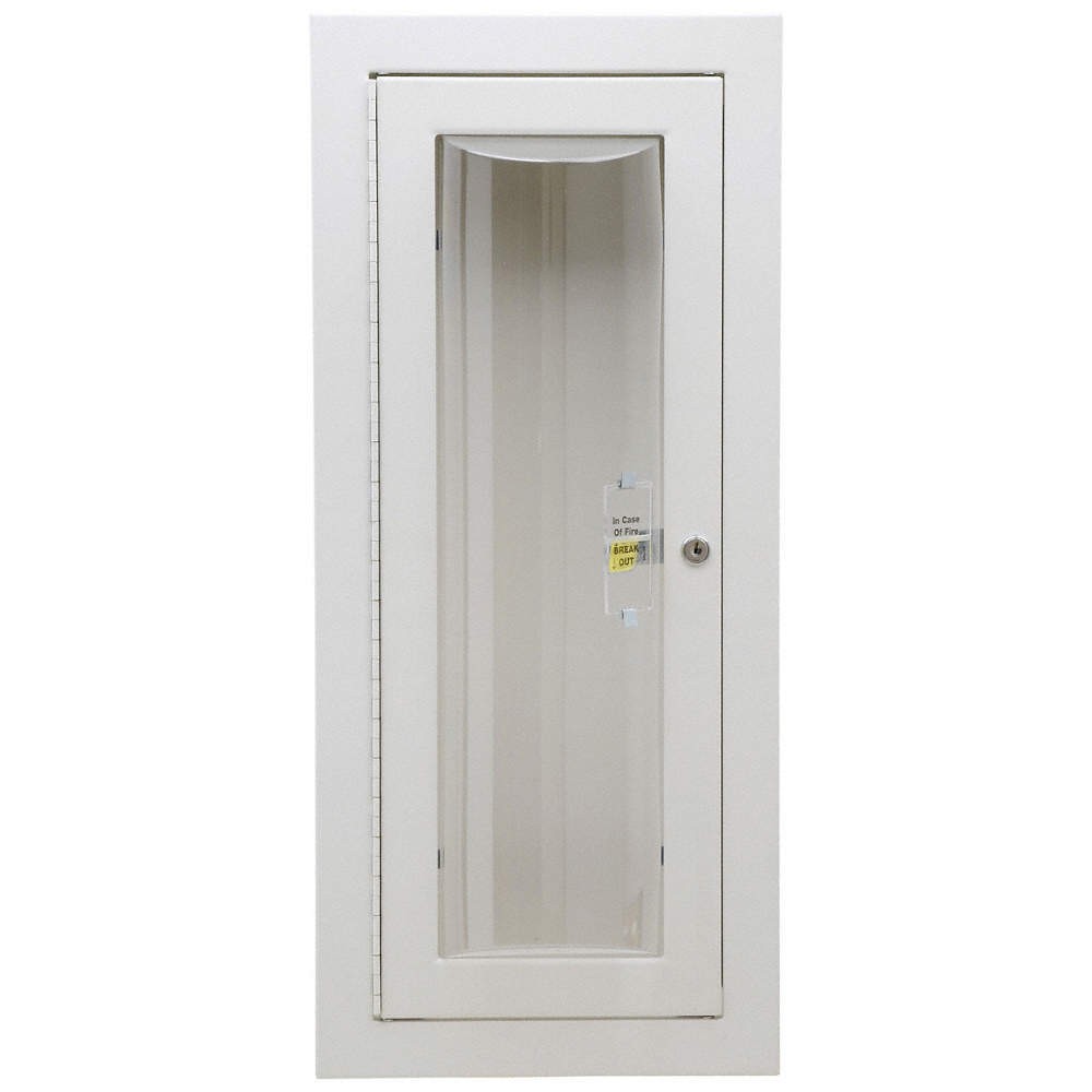 LOMA 7308-BB Fire Extinguisher Cabinet,White,Steel 40LU28