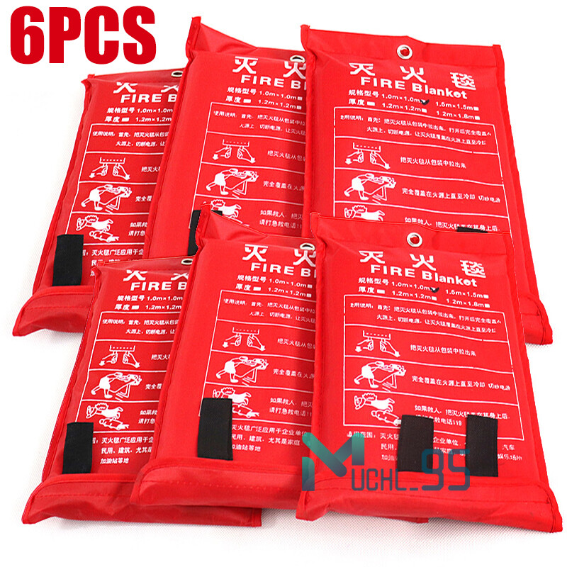 2/4/6 PACKS Large FIRE BLANKET Fiberglass, Fire Extinguishing Blanket 39″X39″