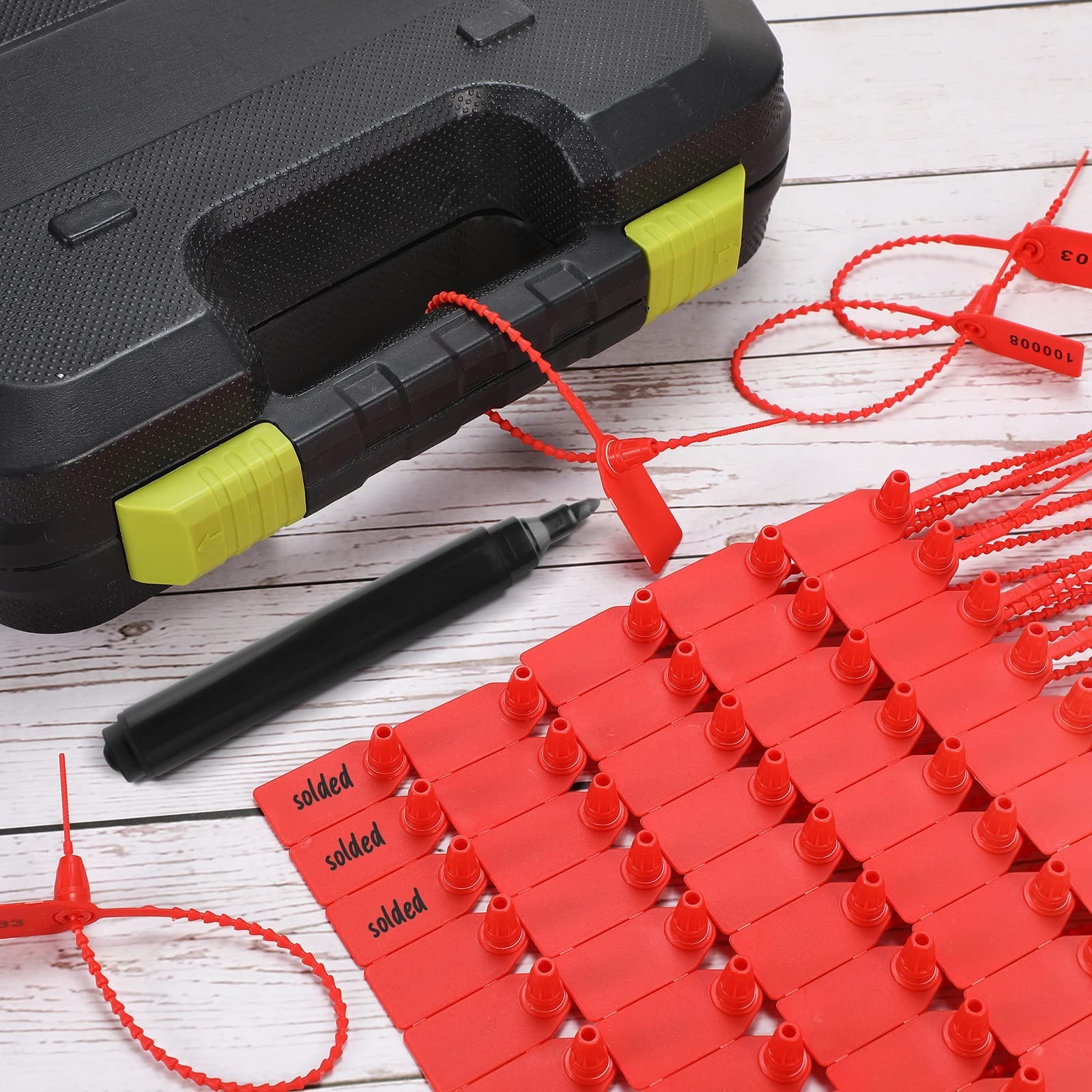 1000 Pcs Plastic Tamper Seals Fire Extinguisher Tags Security Tags Seals Safe…