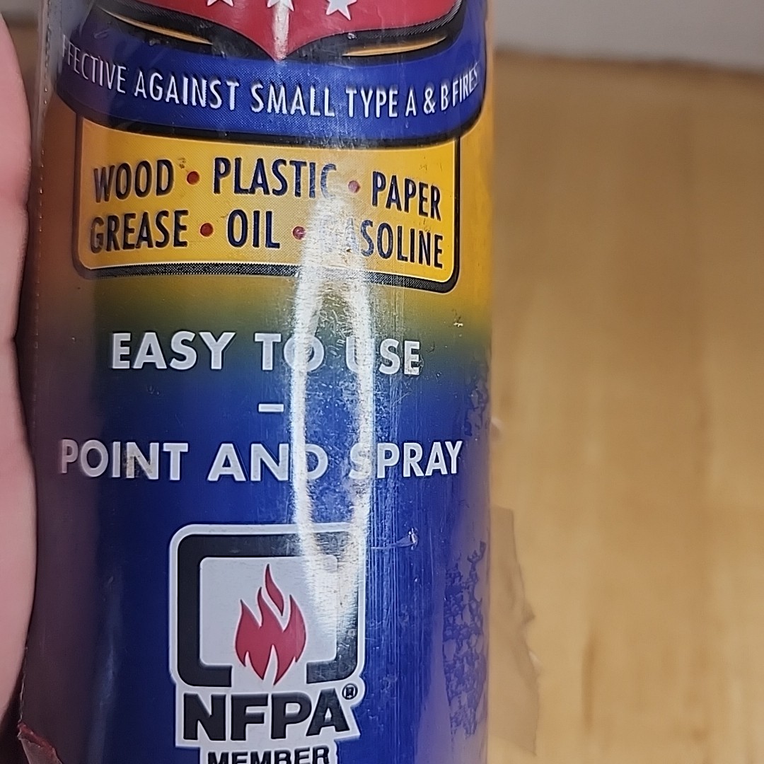 Fire 1st Defense Fire Extinguisher, 2010, Sealed, Class A&B, 16 Fl Oz Expired