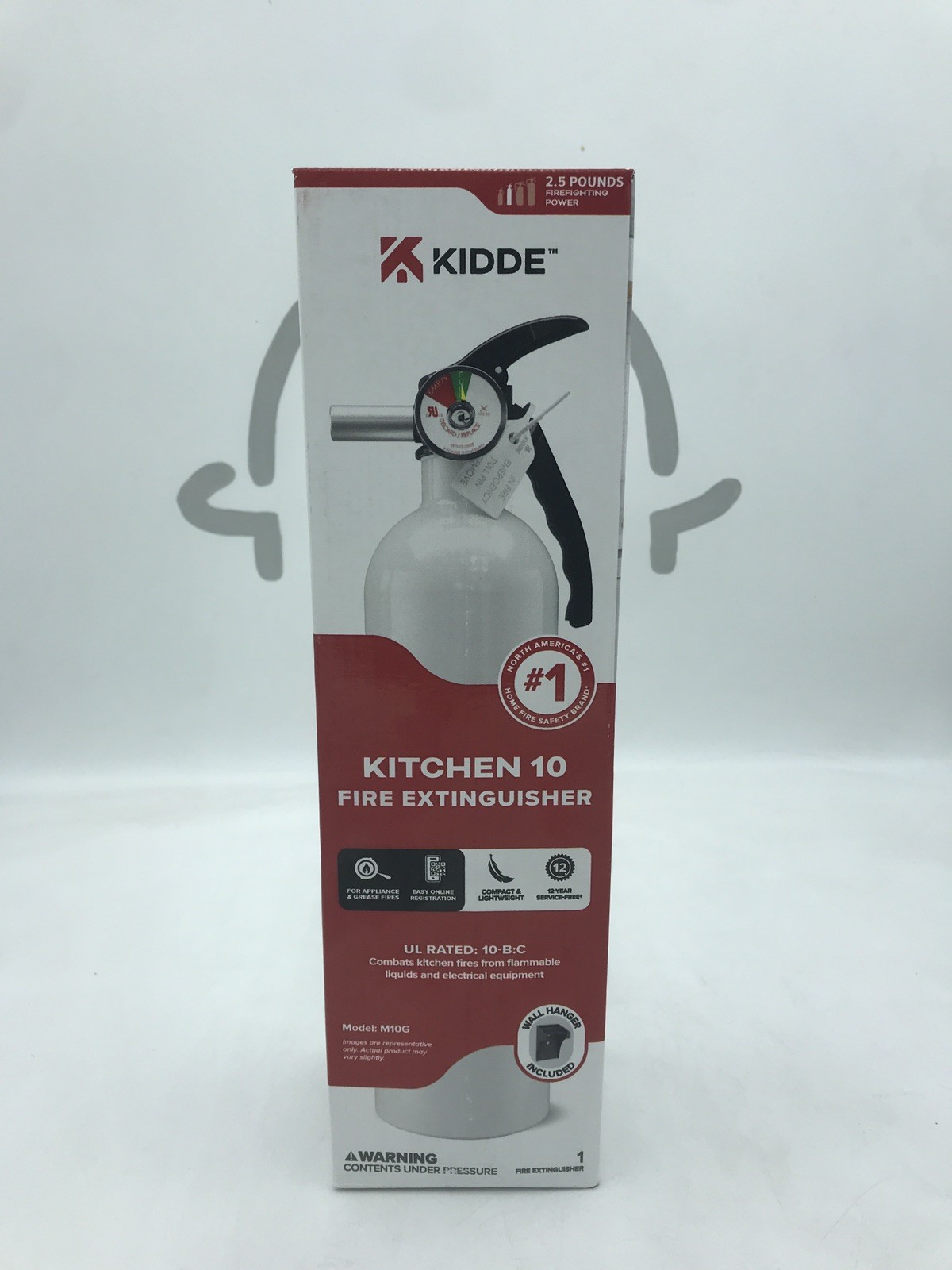 Kitchen Fire Extinguisher Kidde with Easy Mount Bracket, 10 B:C, Dry Chemical