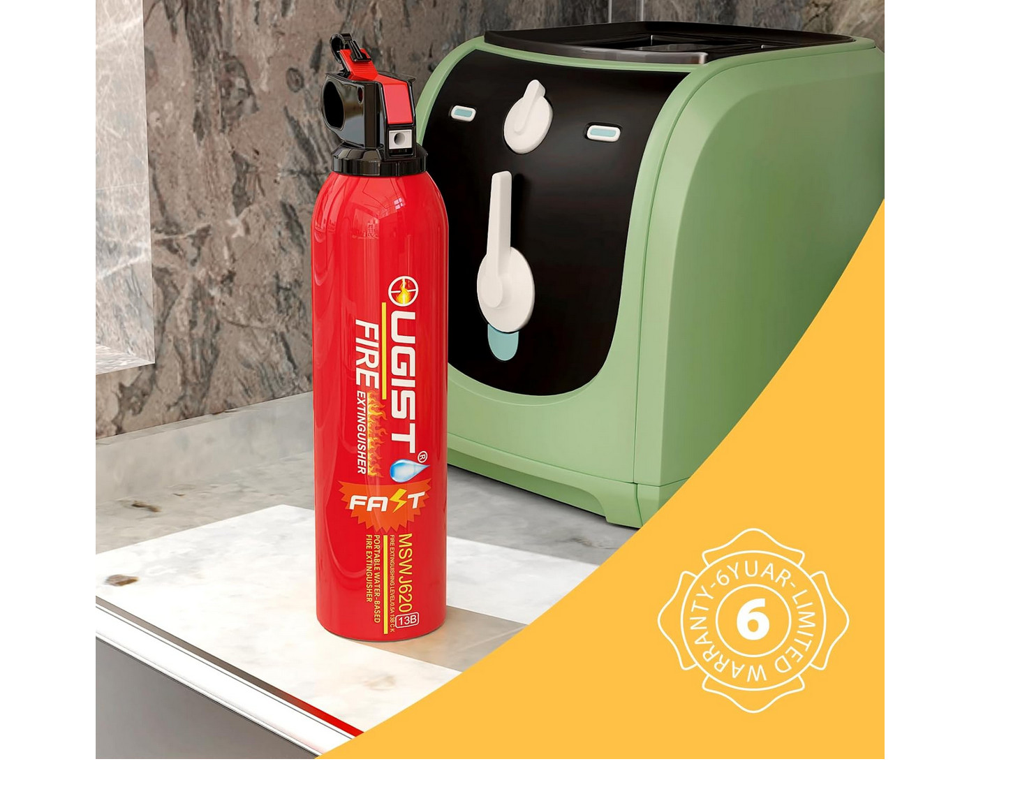 4 In1 Fire Extinguisher with Mount Fire Extinguishers for the House/Car/Kitchen