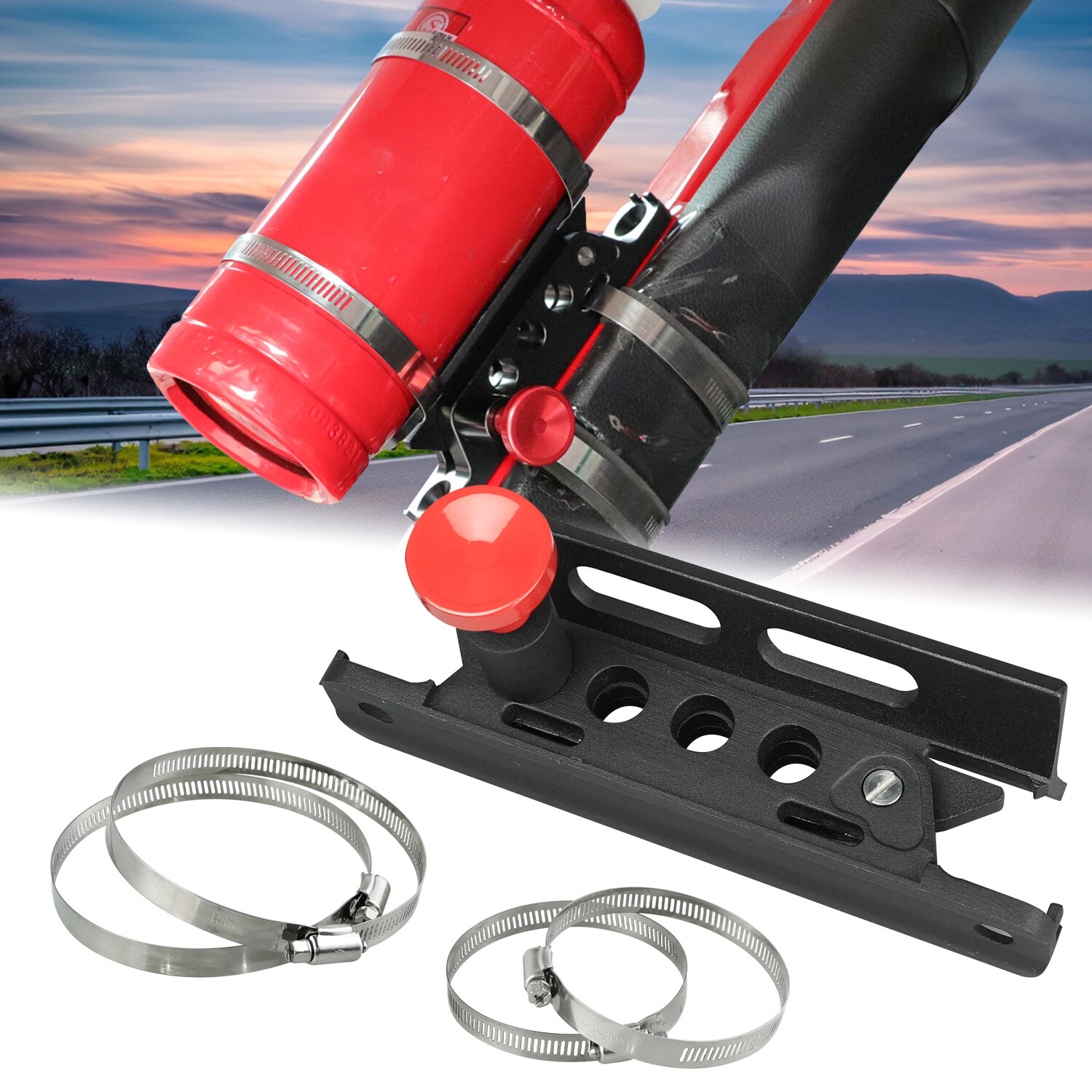 Adjustable Roll Bar Fire Extinguisher Mount Holder For Jeep Wrangler TJ JK JL