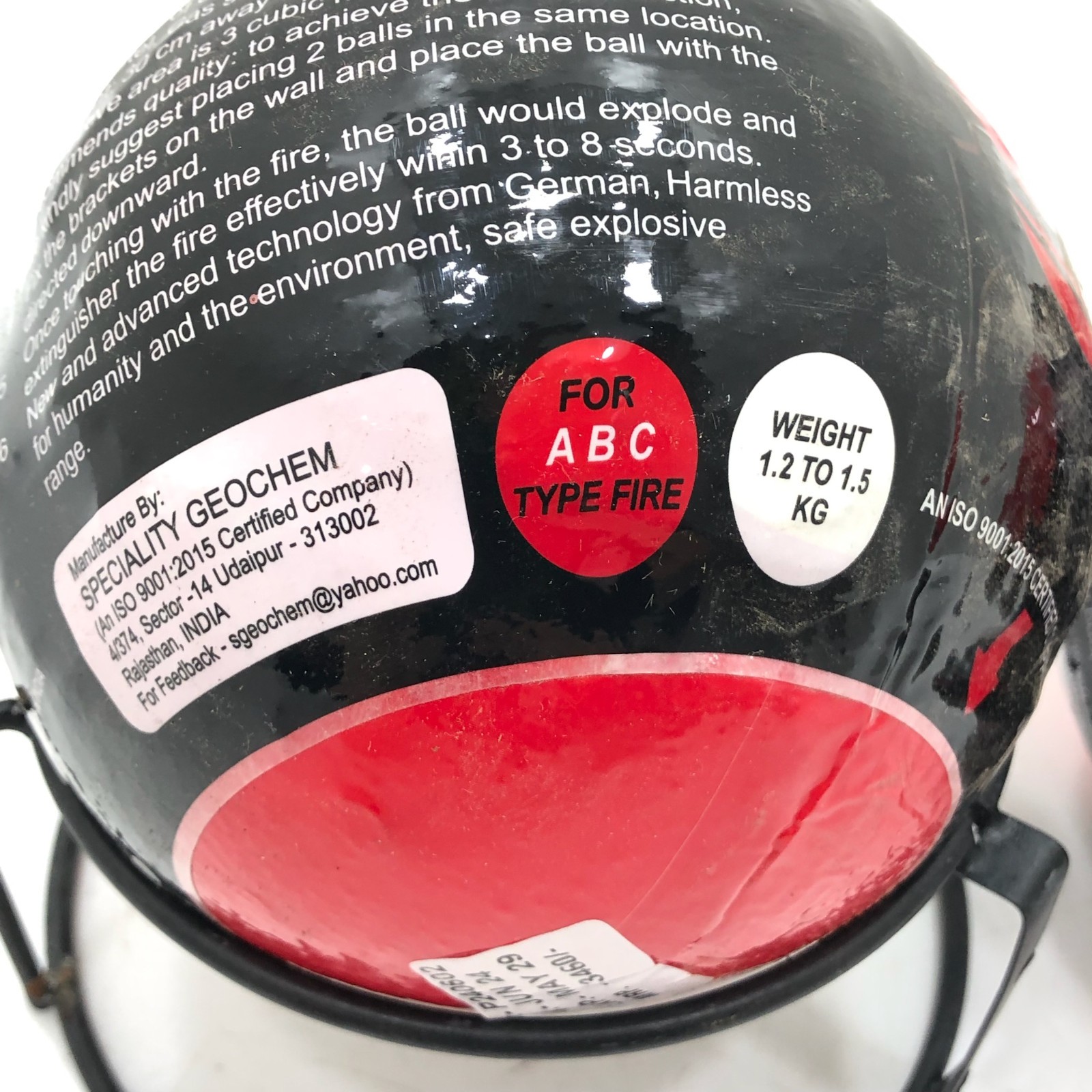 Lot (2) AFS Auto Fire Stop Fire Ball Automatic Dry Powder Extinguisher w Stand