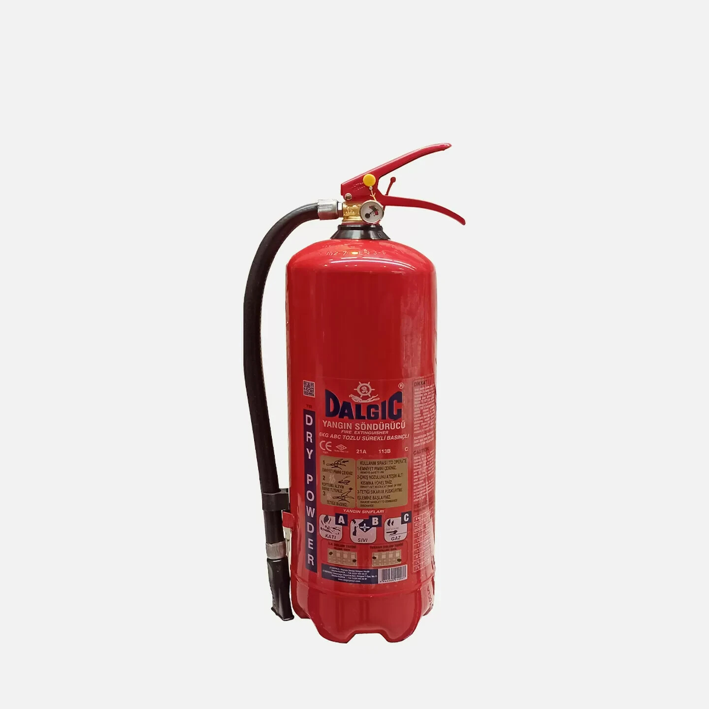 6kg ABC Dry Powder Fire Extinguisher – EN3 Certified | Home/Office/Car | New
