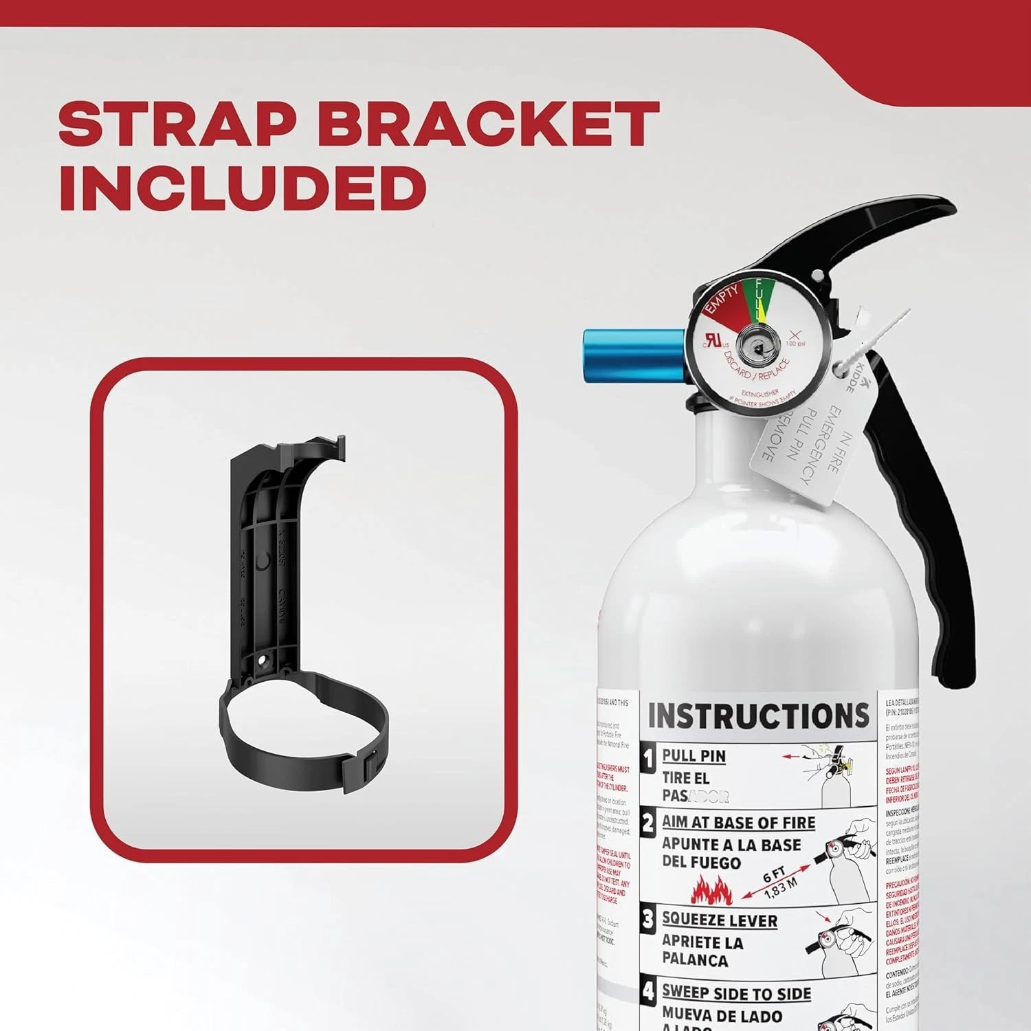 Fire Extinguisher for Vehicles Cars Trucks Single-Use 5BC ‎3.2 pounds