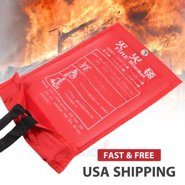 Bulks LARGE FIRE BLANKET Fiberglass Emergency Home Retardant Prepared 59”x59”