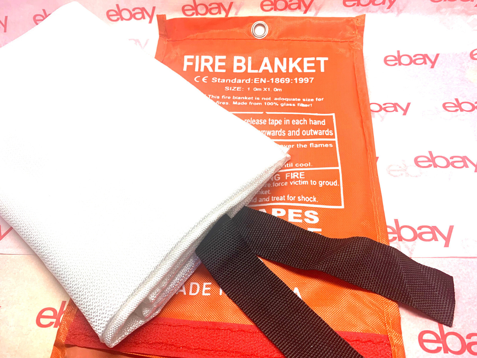 FIRE BLANKET Fiberglass Hero Emergency Home Retardant Prepared 39”x39”, 1mx1m