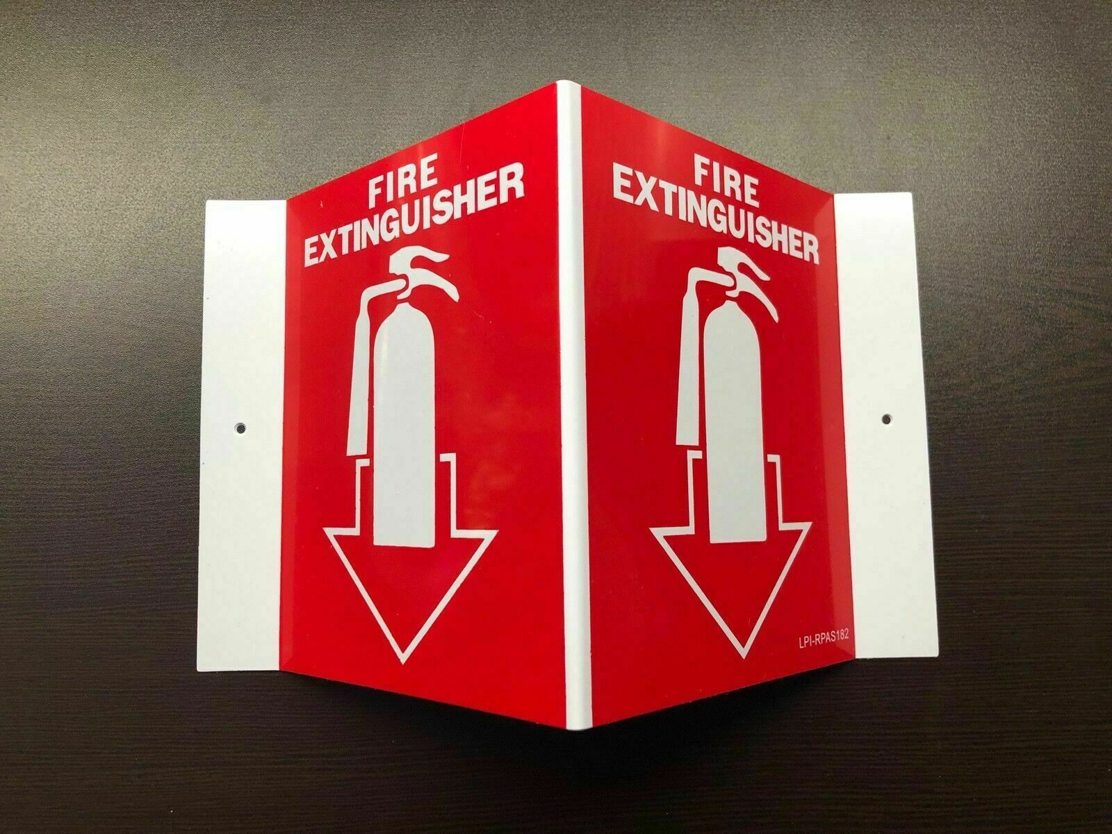 🔥🧯50-SIGNS-5 X 6 (3-D) RIGID PLASTIC ANGLE “FIRE EXTINGUISHER PICTURE” SIGNS