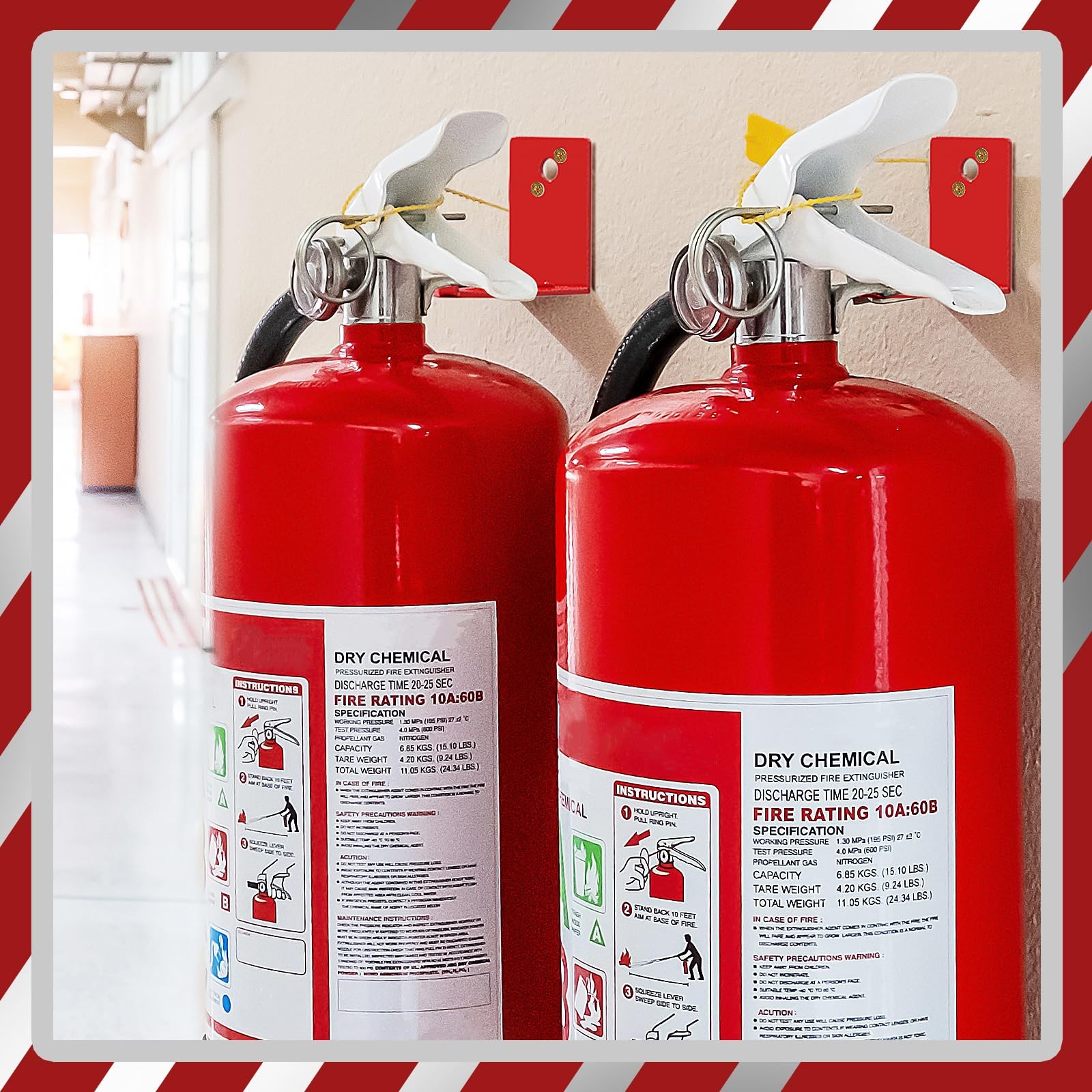 4 Pack Fire Extinguisher Mounts & Brackets, Fire Extinguisher Wall Hook Holde…