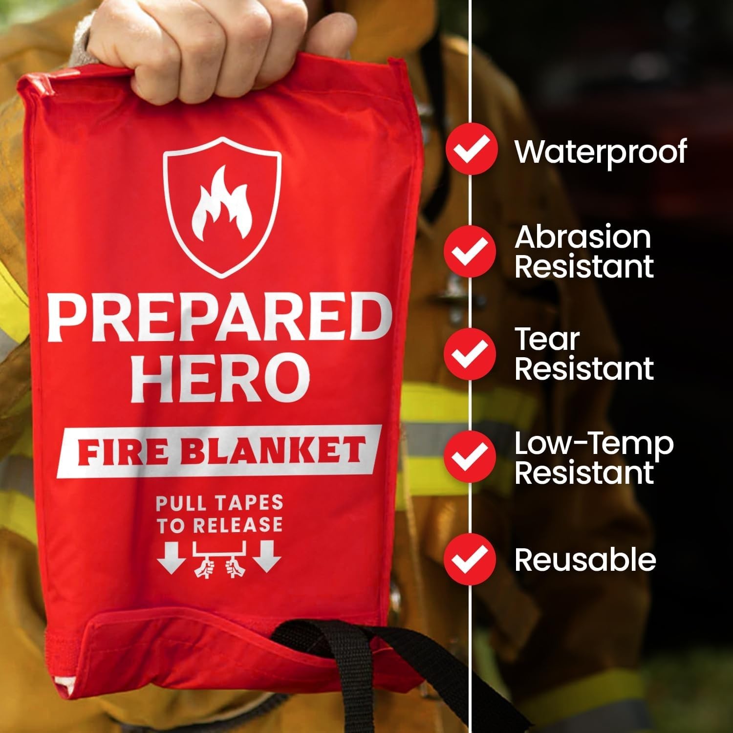 Emergency Fire Blanket 2 Pack 39×39 Fiberglass Fire Suppression Home Kitchen