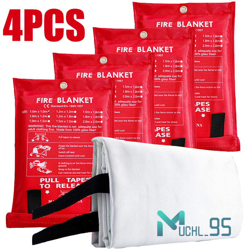 Large Emergency Fire Blanket Fiberglass 59”x59”, 47”x47”,39”x39” Fireproof