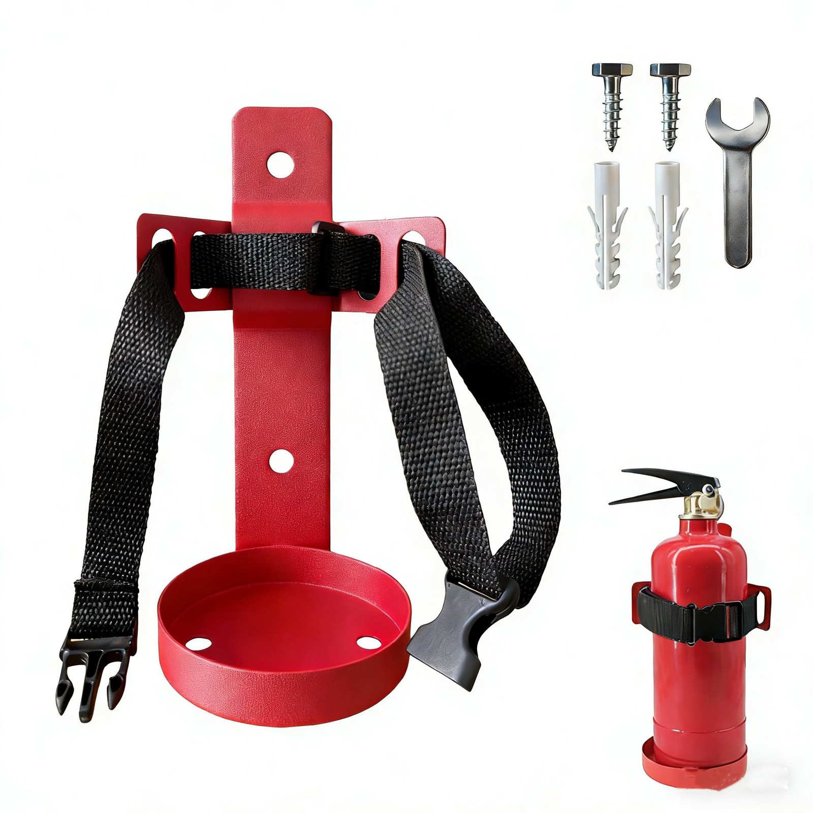 Heavy Duty Wall Mounted Fire Extinguisher Mount Bracket For 2.5 LBS Size