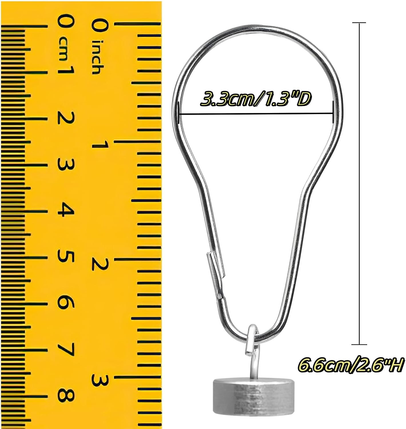 Lyellfe 200 Pieces Shower Curtain Hooks, Rust-Proof Metal Bathroom Curtain Rings