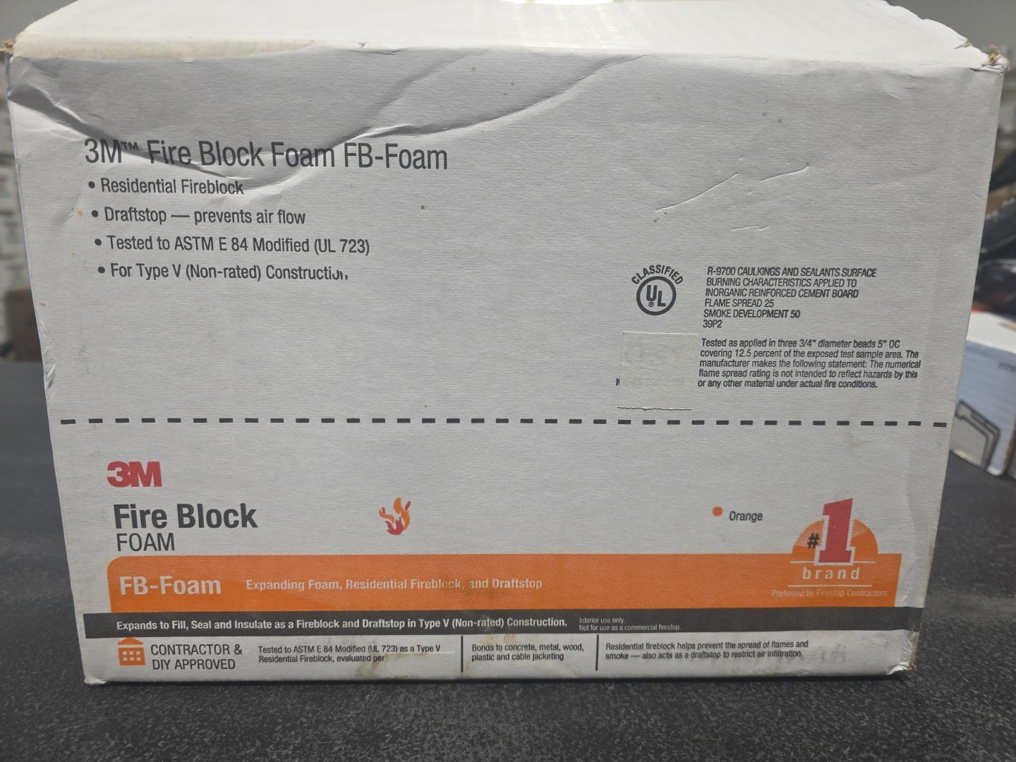 3M Fire Stop Block Spray Foam 12 Fl Oz Orange FB Polyurethane Sealant One Can