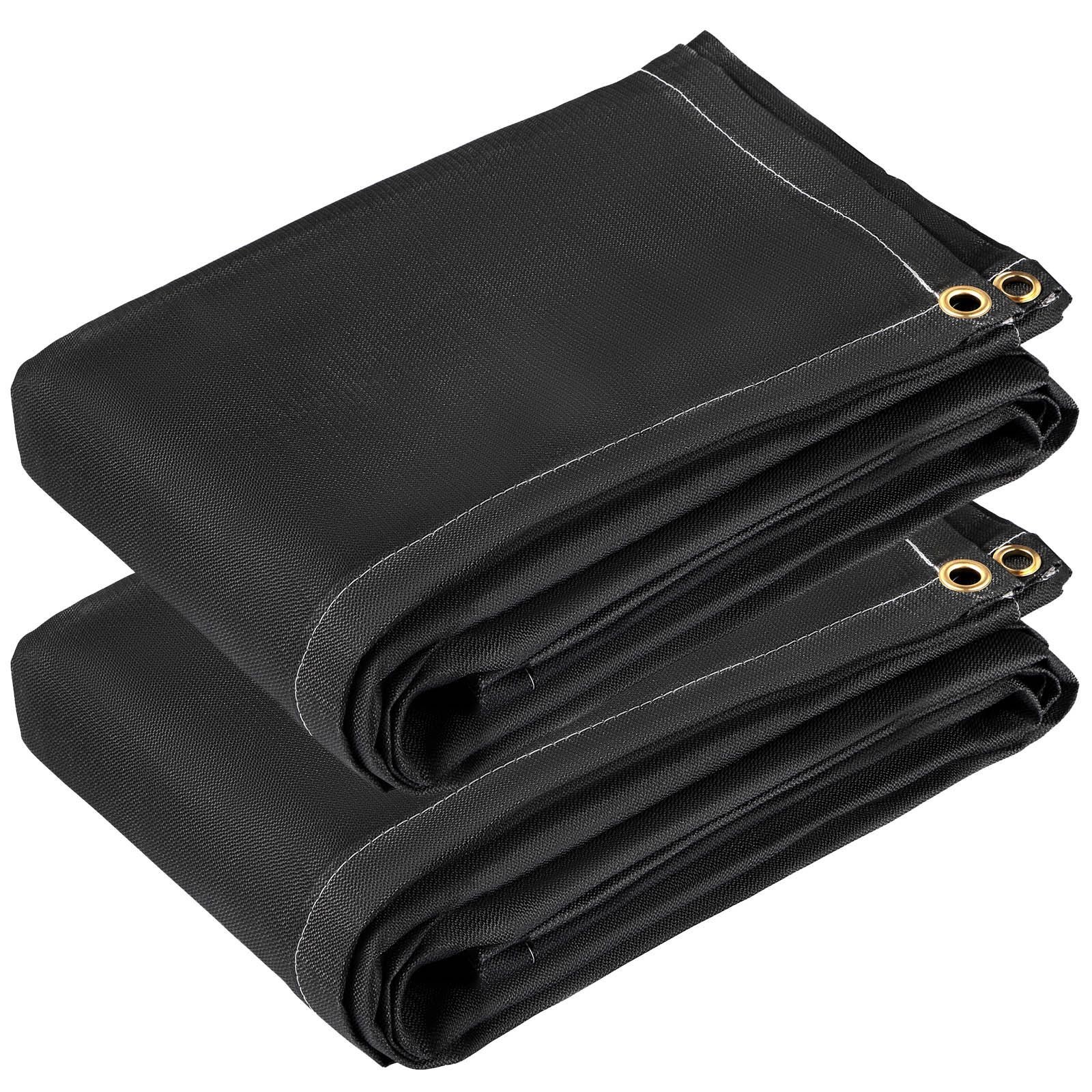 Fire Suppression Blankets (2-Pack), 8x10ft, 1022°F Fiberglass w/ Grommets