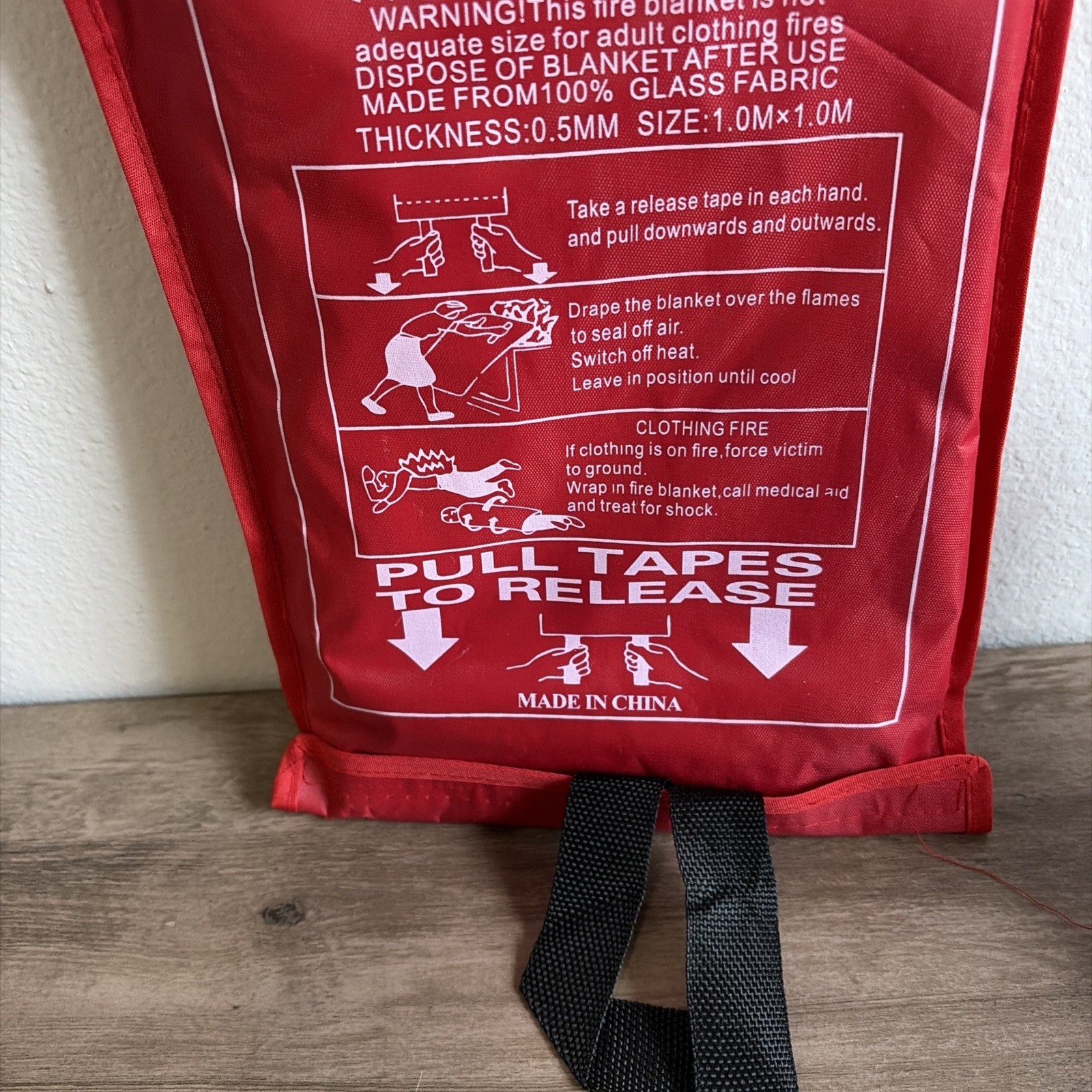 Fire Blanket – Thick 0.5MM Size 1.0M X 1.0M
