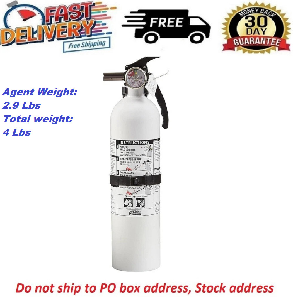 Fire Extinguisher For Car Truck Auto Marine Boat Kidde 3.9Lb 10-B:C Dry chemical